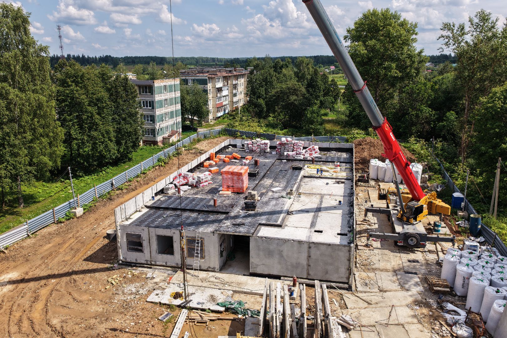 видео с коптера, строительство фапа, медицина волоколамска,  фап судниково,