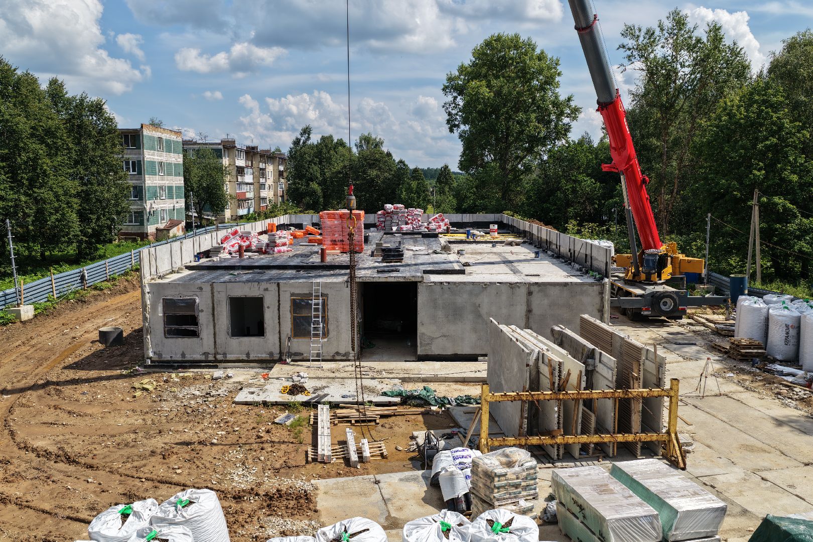 видео с коптера, строительство фапа, медицина волоколамска,  фап судниково,