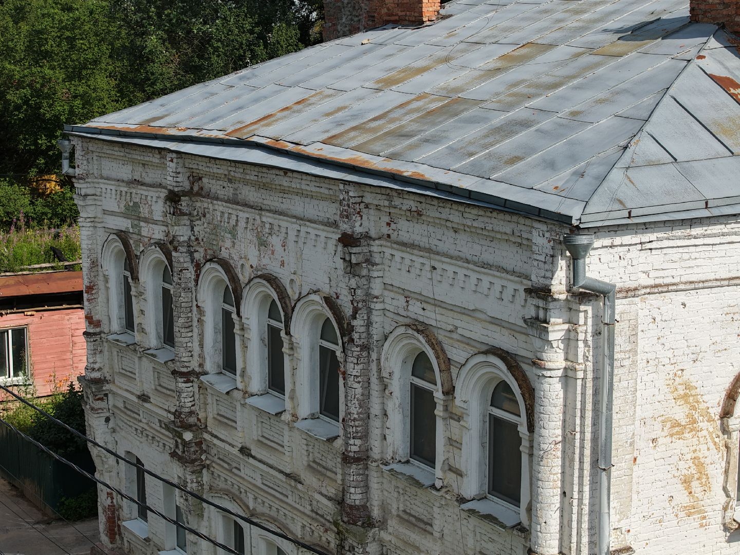 видео с коптера, реставрация старинного дома волоколамск,