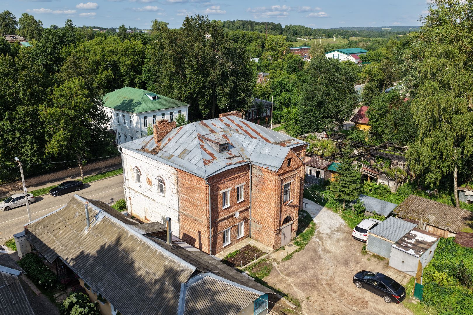 видео с коптера, реставрация старинного дома волоколамск,