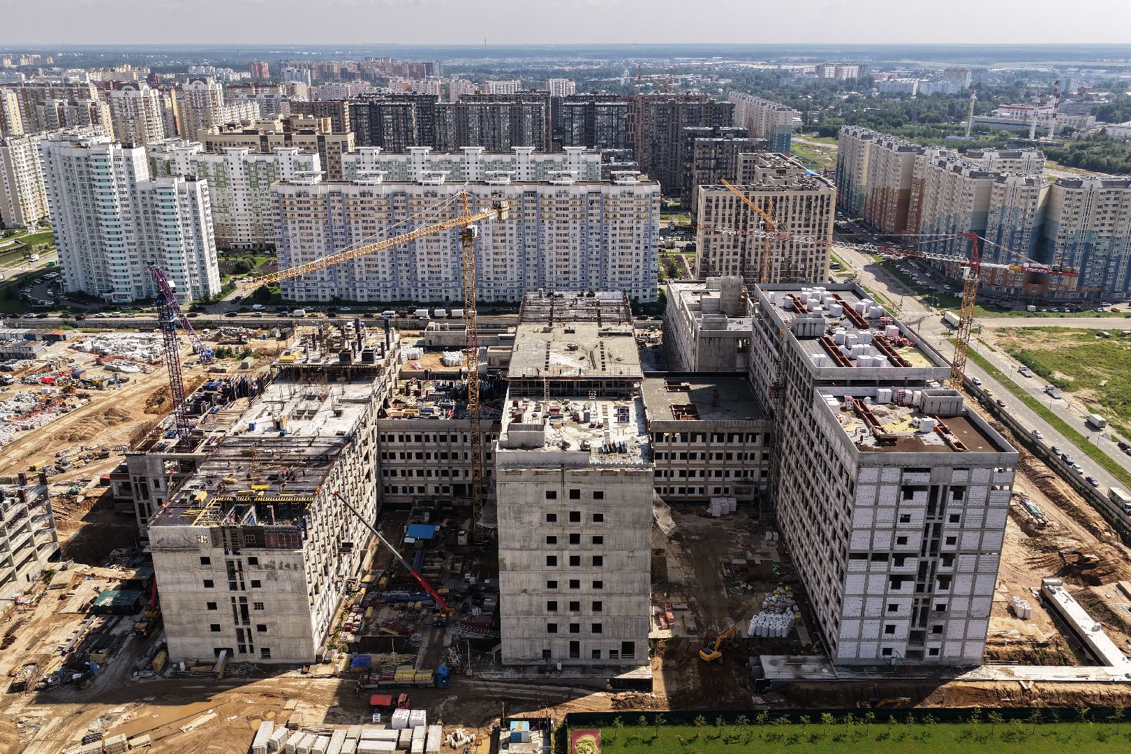 видео с коптера, больница в ольгино, больница балашиха,