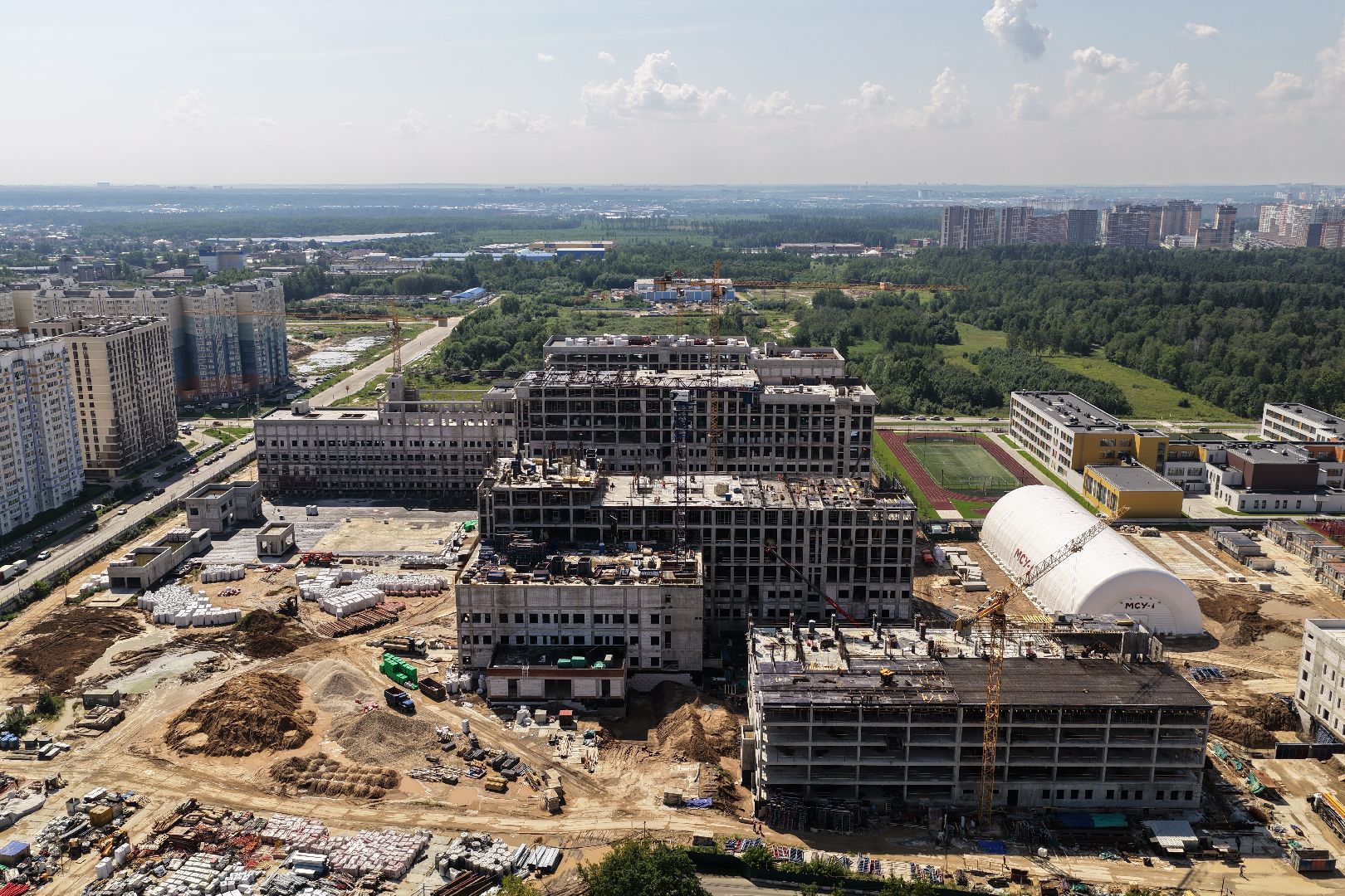 видео с коптера, больница в ольгино, больница балашиха,