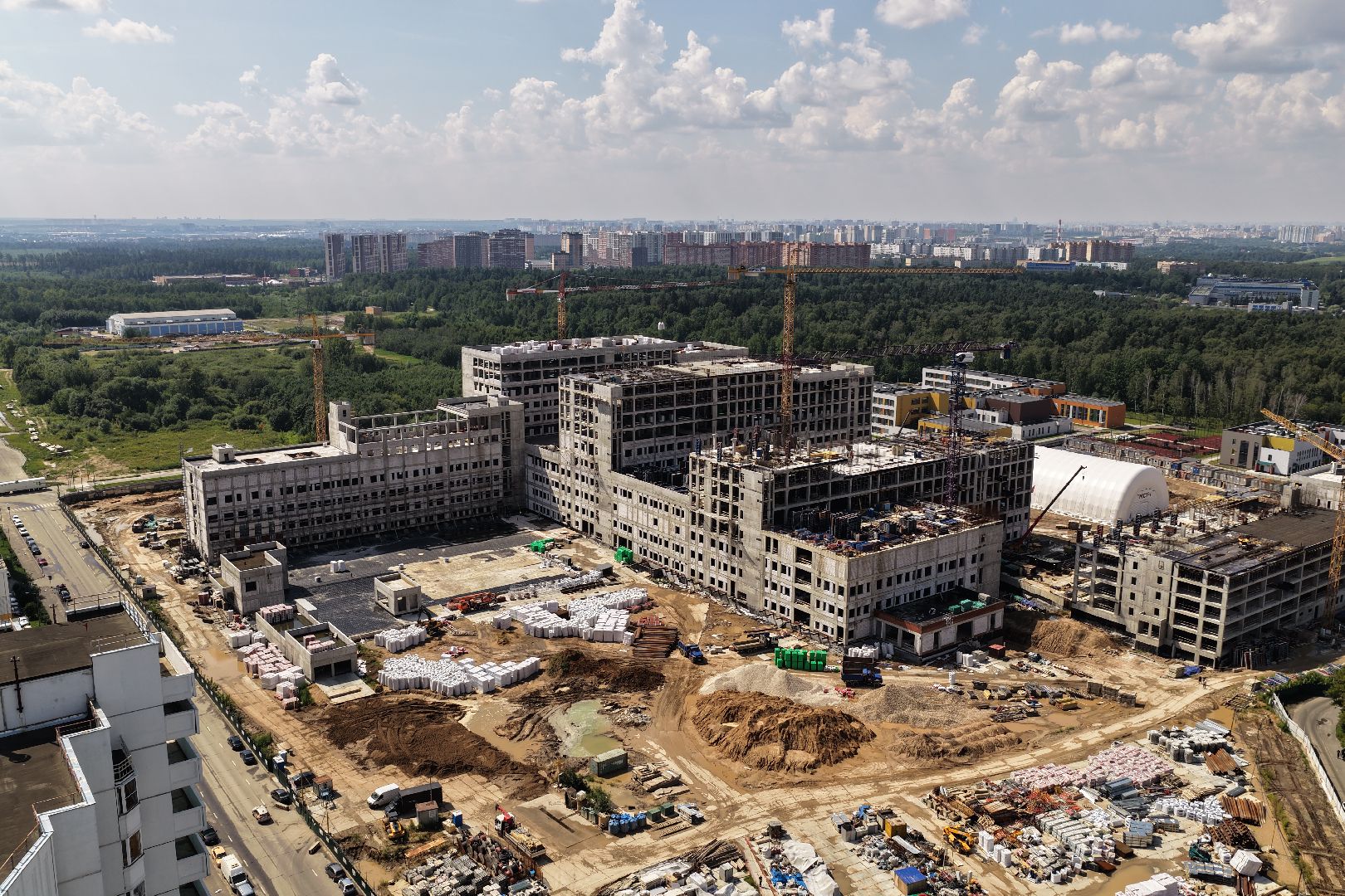 видео с коптера, больница в ольгино, больница балашиха,