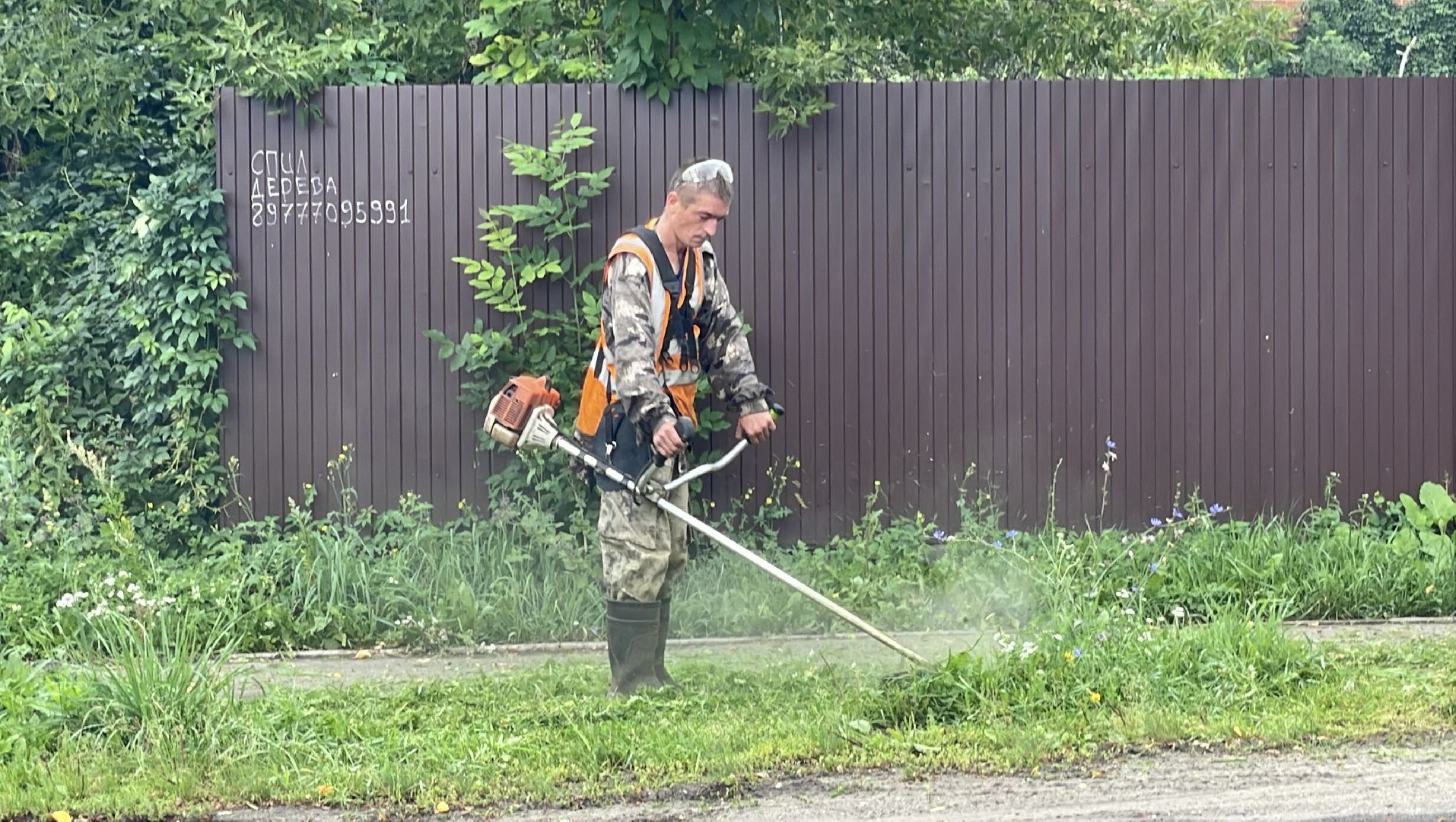 зарайск, покос травы, благоуствойство,