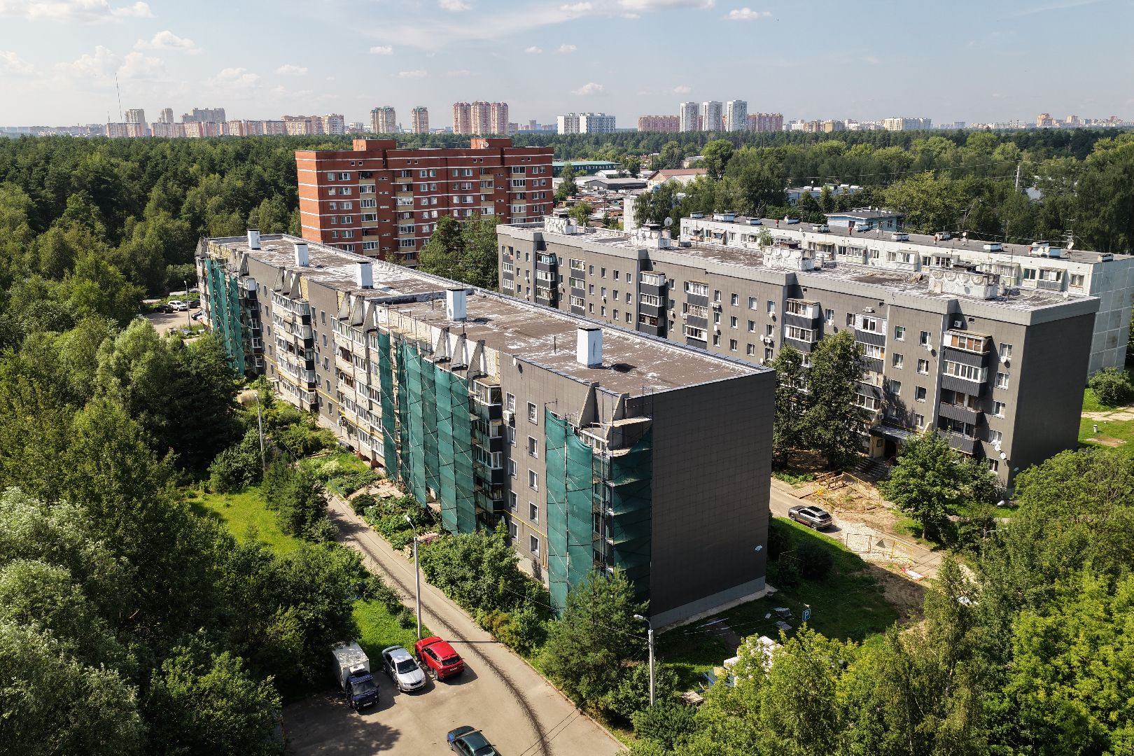 видео с коптера, капремонт дома балашиха,