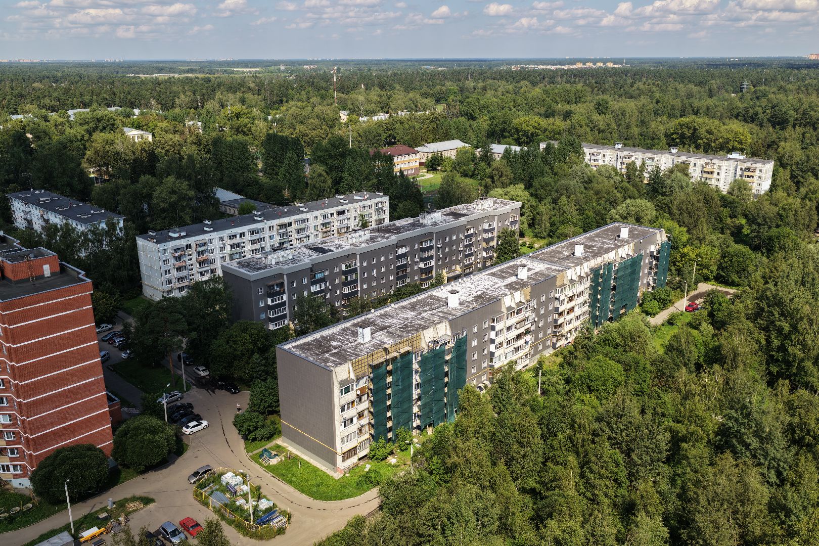 видео с коптера, капремонт дома балашиха,