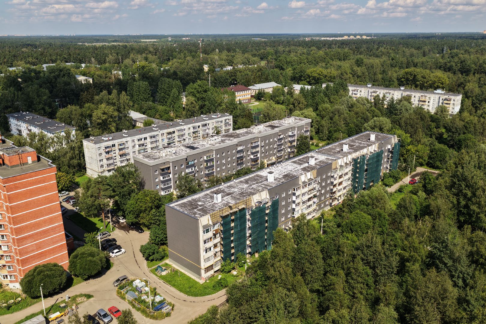 видео с коптера, капремонт дома балашиха,