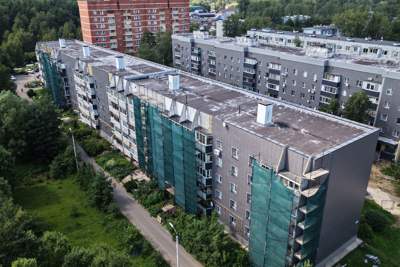 видео с коптера, капремонт дома балашиха,