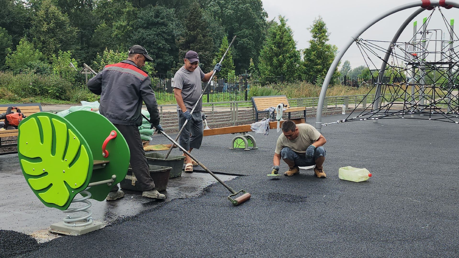 строительство, детская игровая площадка, детская площадка, село кудиново, богородский городской округ,