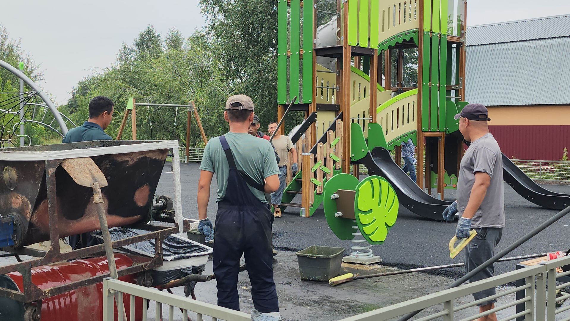 строительство, детская игровая площадка, детская площадка, село кудиново, богородский городской округ,