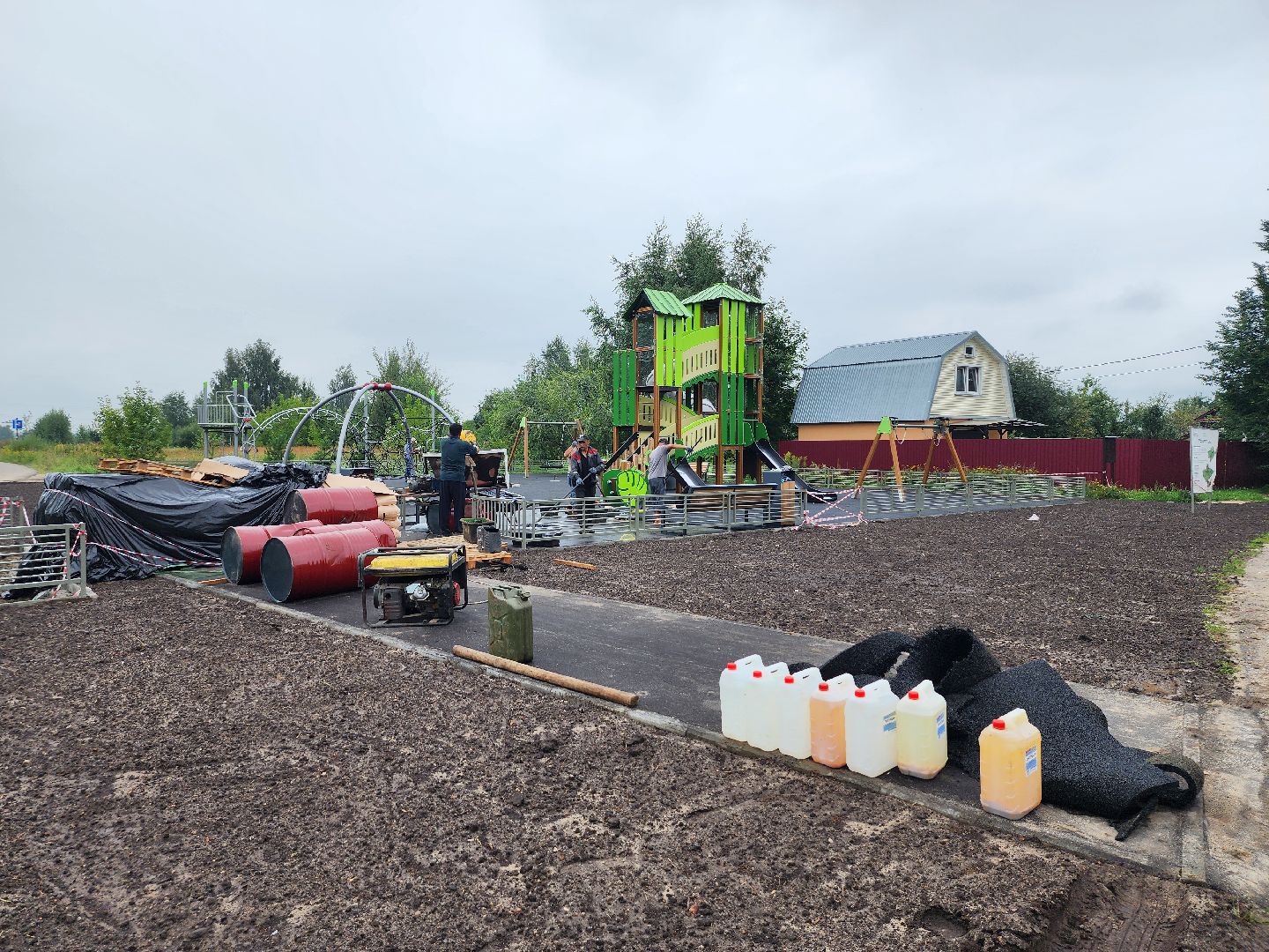 строительство, детская игровая площадка, детская площадка, село кудиново, богородский городской округ,