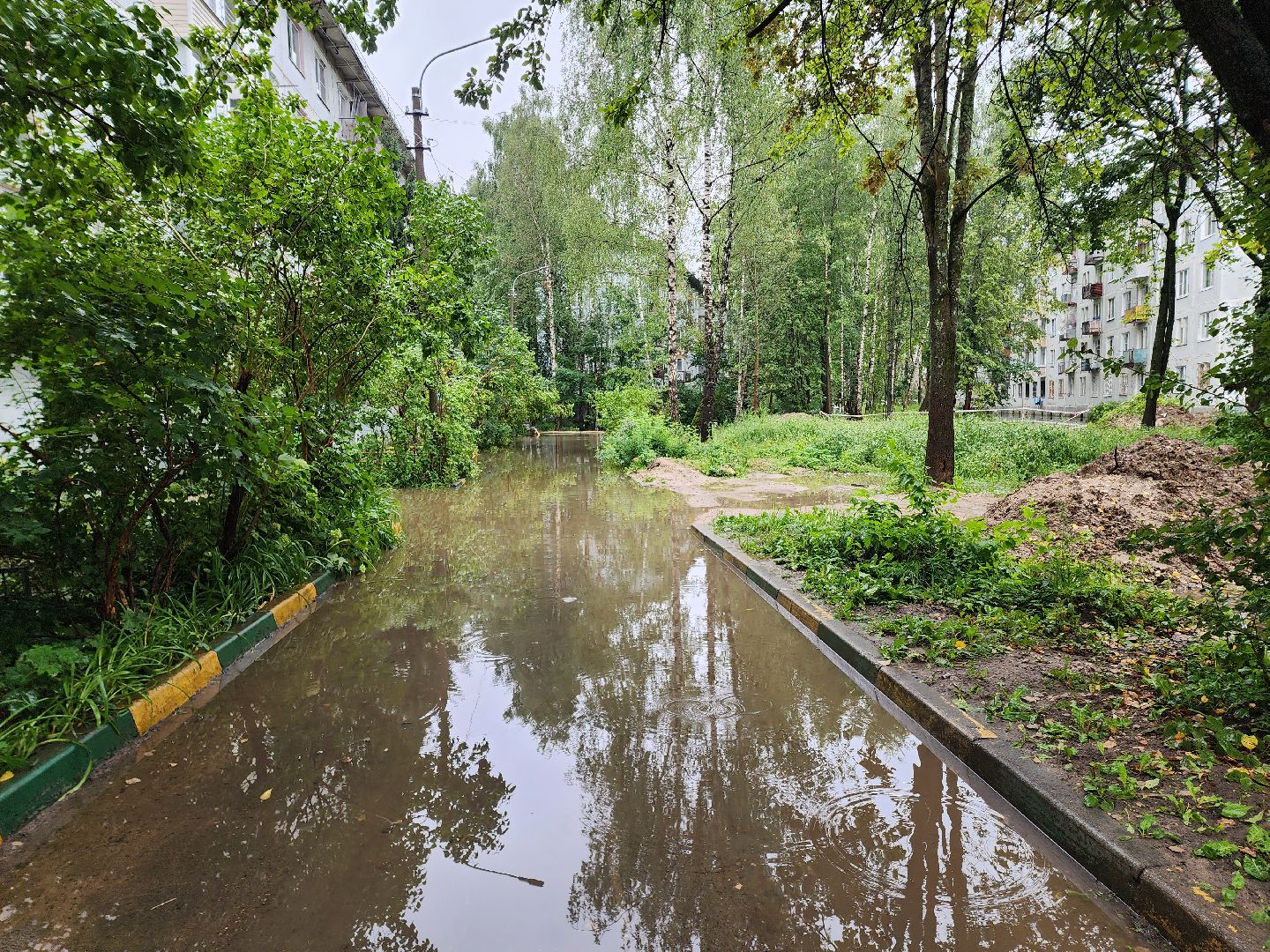 солнечногорск, коммуникации , дождь, стихия, жители ,