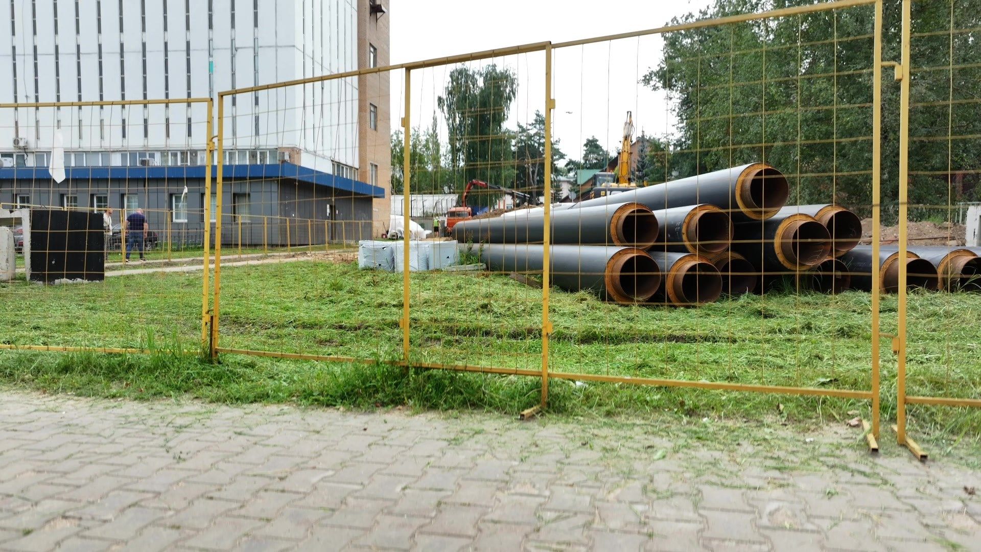 видео с коптера, ремонт теплотрассы дмитров,