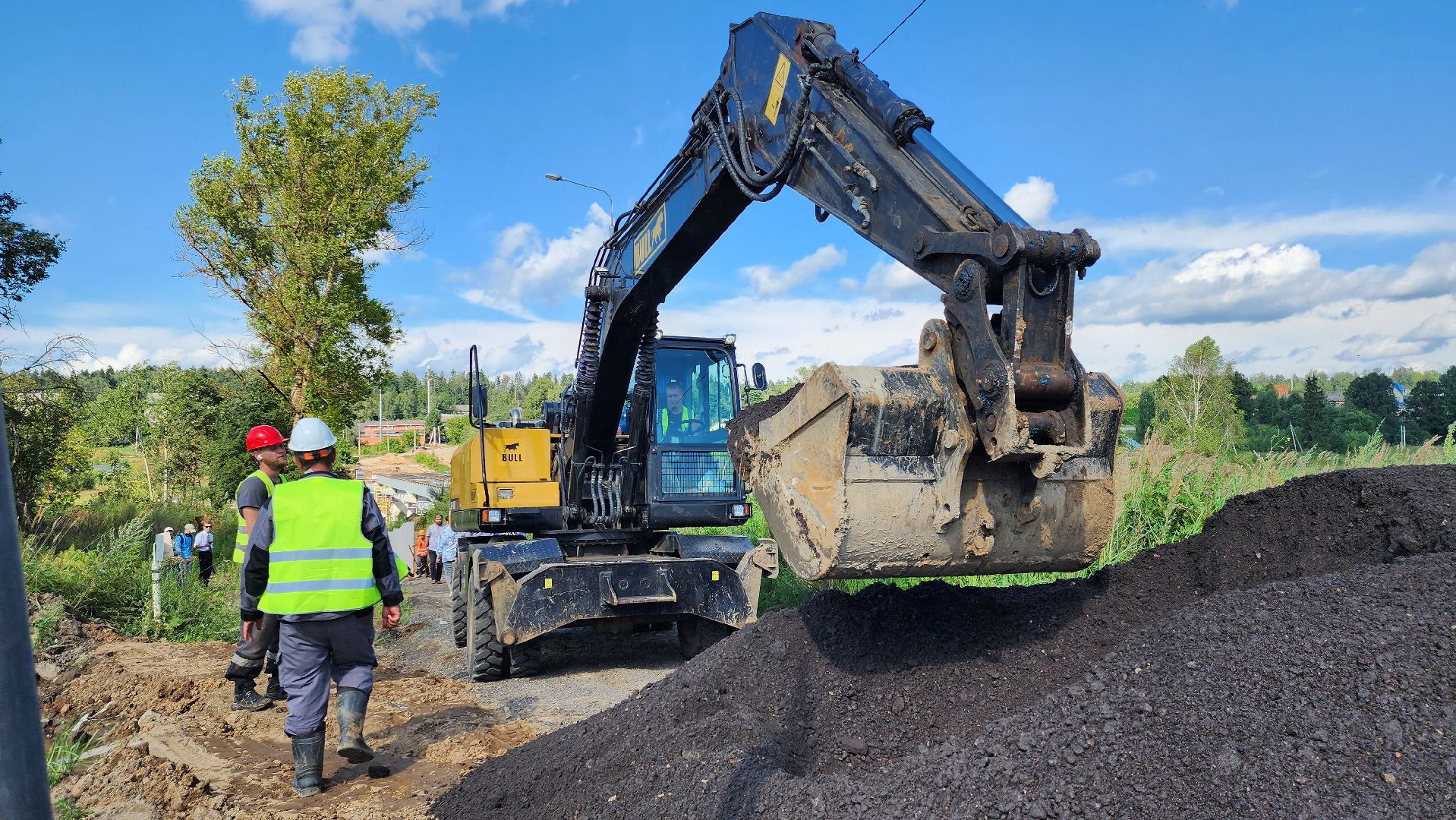 Руза, Поречье , Ремонт моста , Ликвидация последствий ливня ,