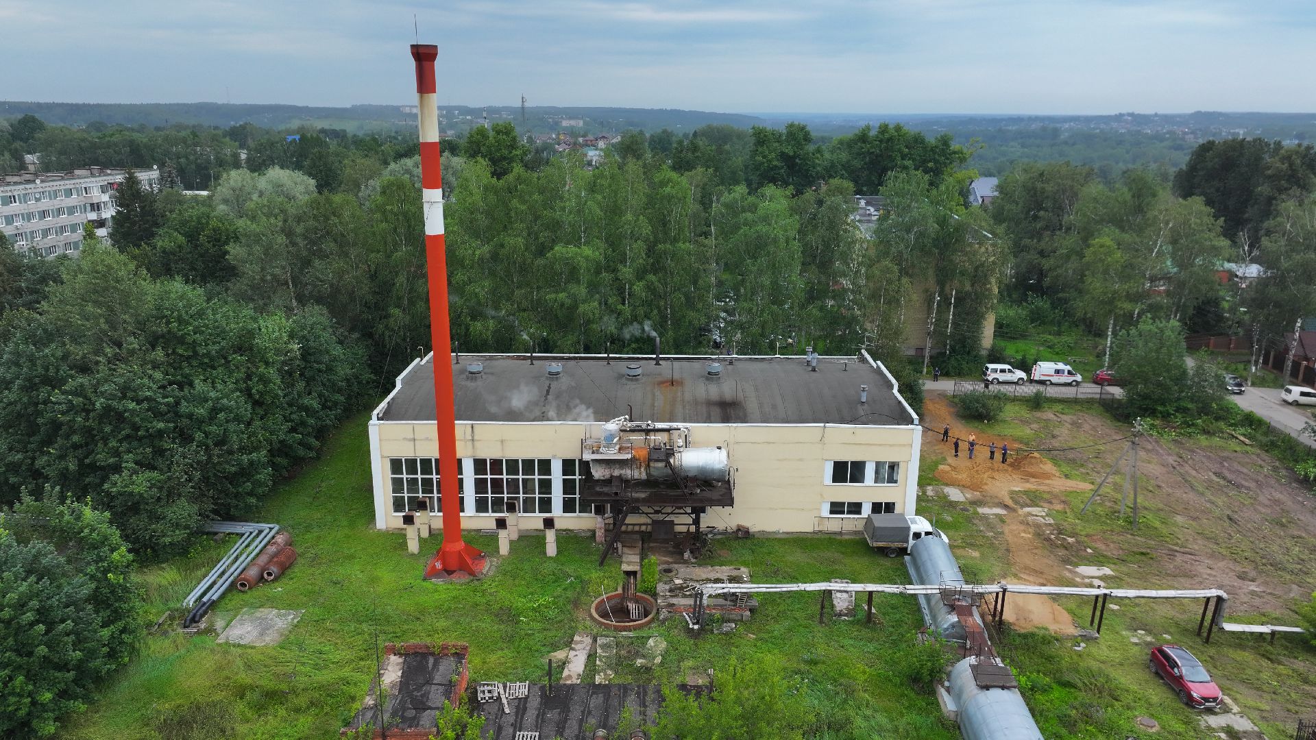 видео с коптера, котельная в ермолино,
