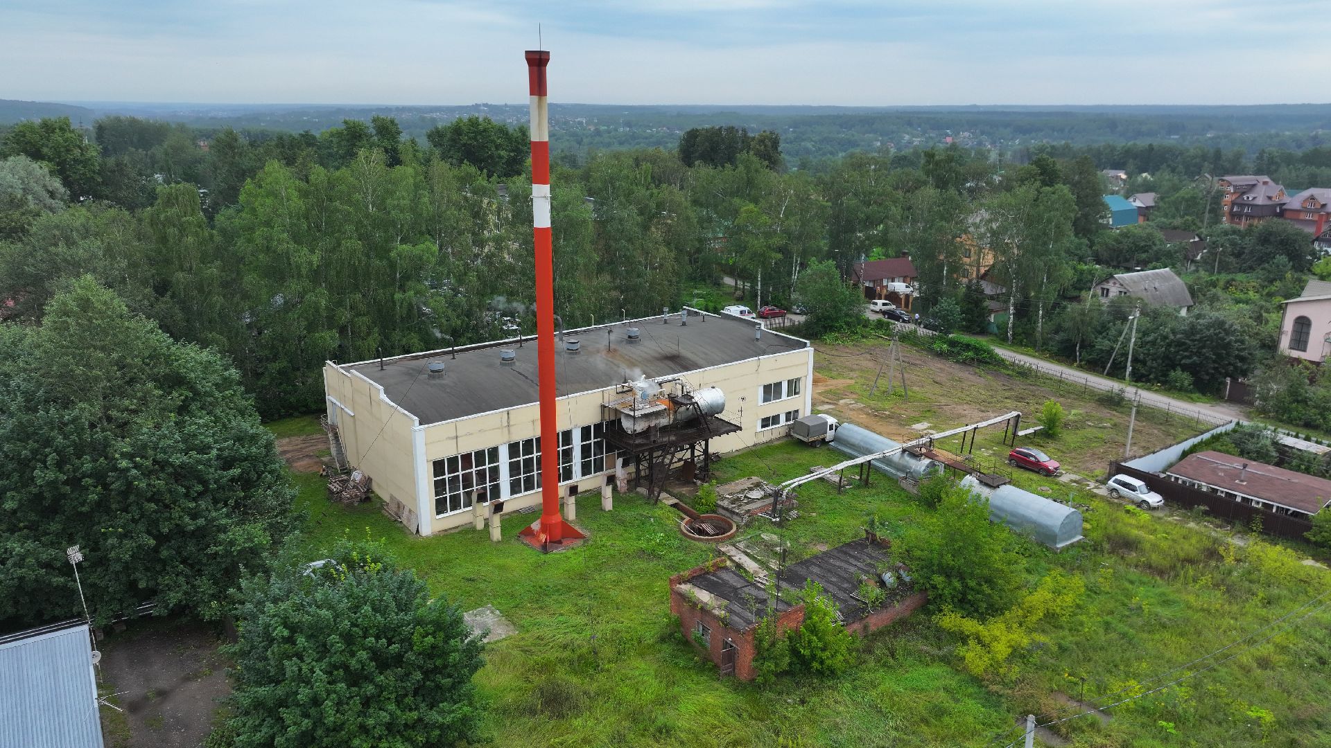 видео с коптера, котельная в ермолино,