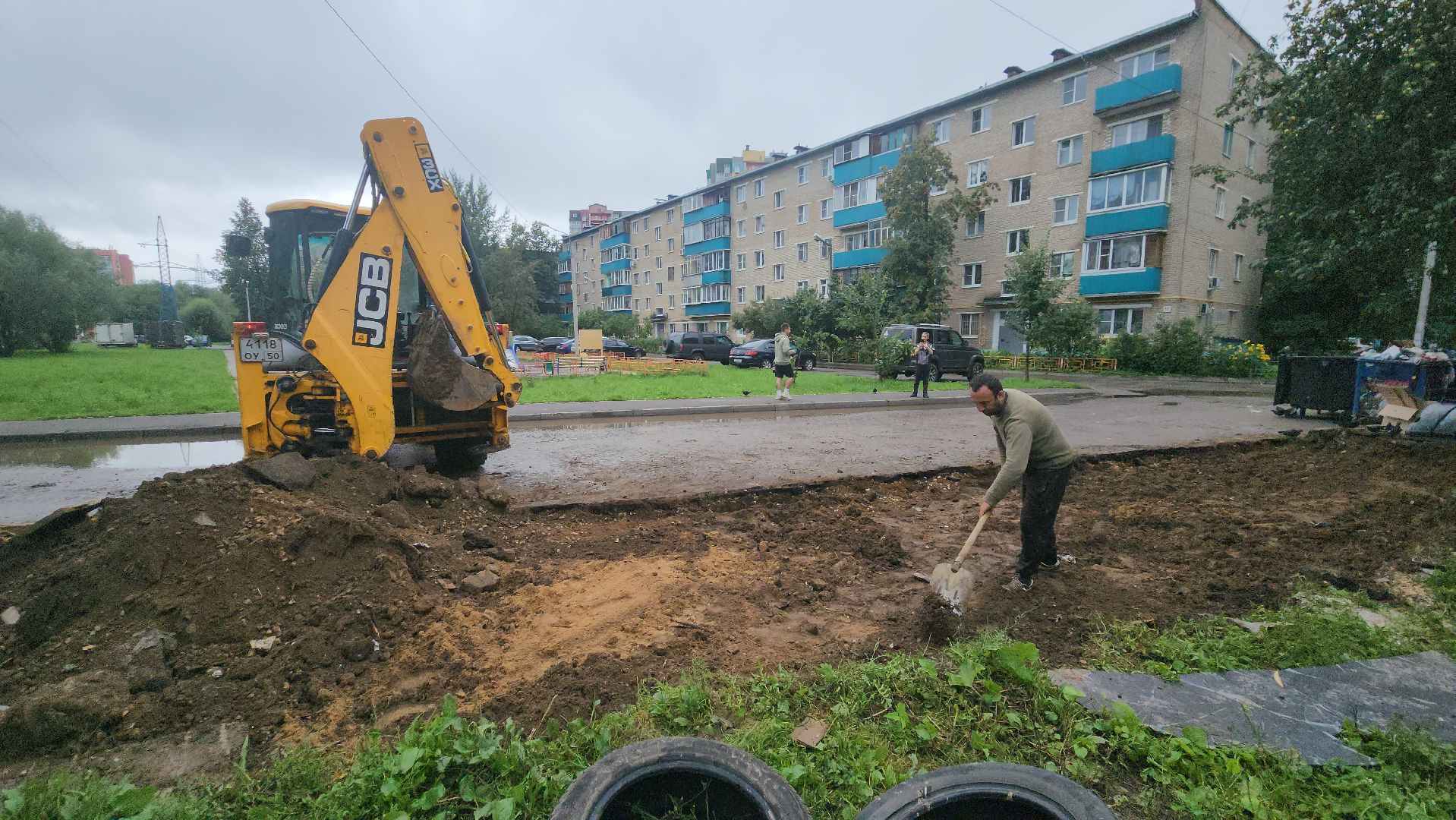 контейнерная площадка, Реконструкция контейнерной площадки , Лобня,