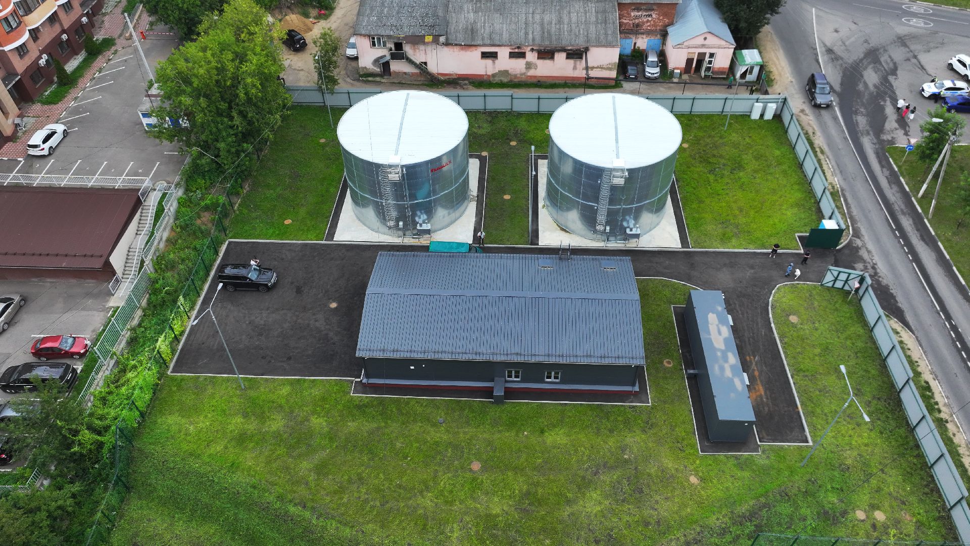 видео с коптера, водозаборный узел дмитров,