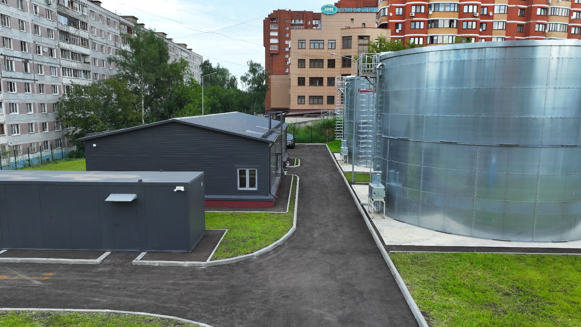 видео с коптера, водозаборный узел дмитров,