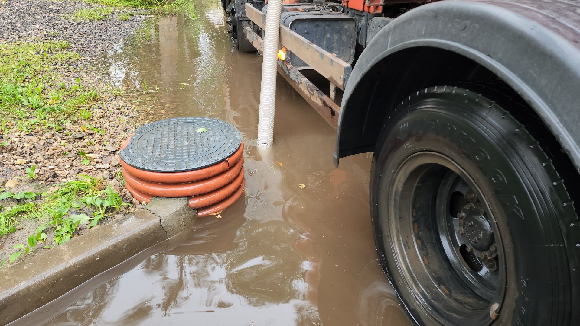 Дождь , Ливень , Подтопления , устранение последний непогоды,Лобня,
