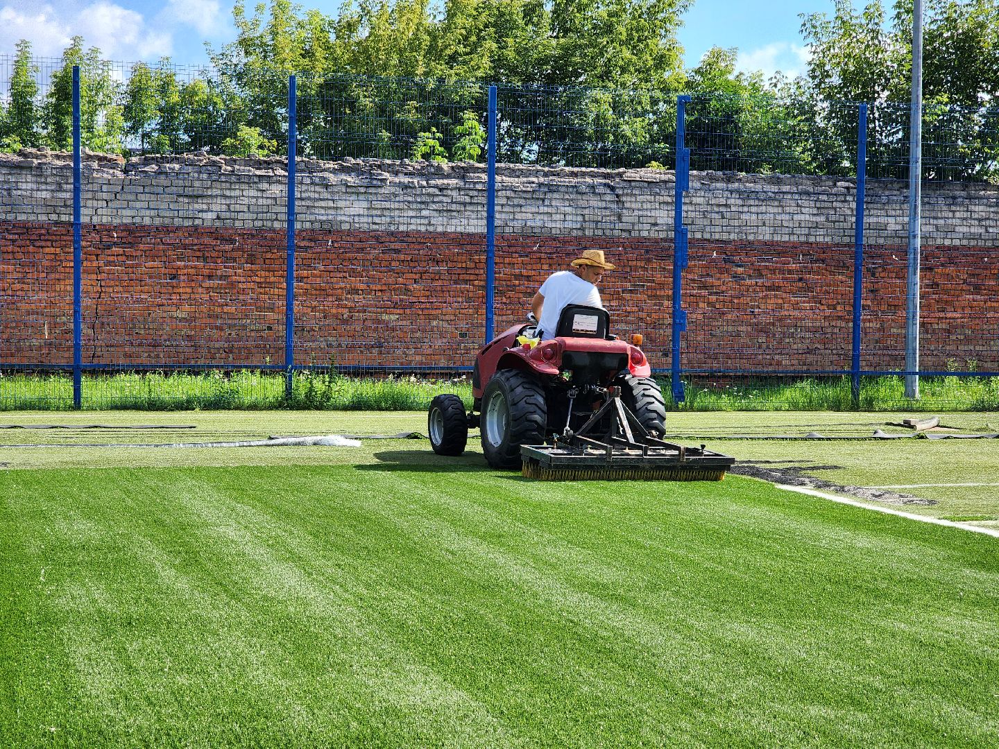 ремонт, футбольное поле, спорт, старая купавна, богородский городской округ,