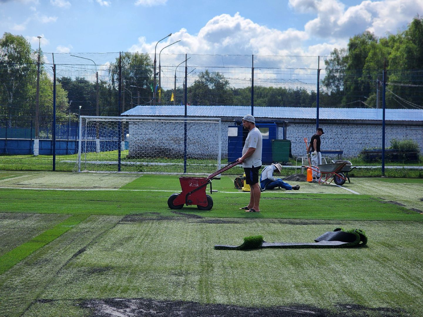ремонт, футбольное поле, спорт, старая купавна, богородский городской округ,