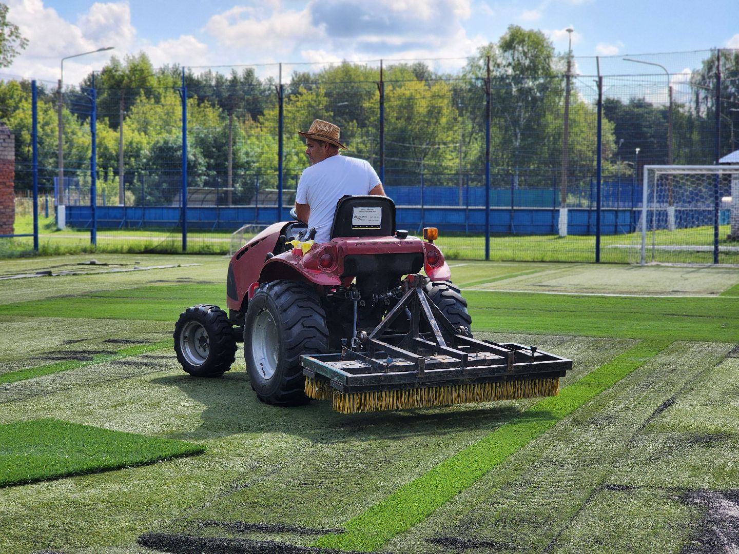 ремонт, футбольное поле, спорт, старая купавна, богородский городской округ,