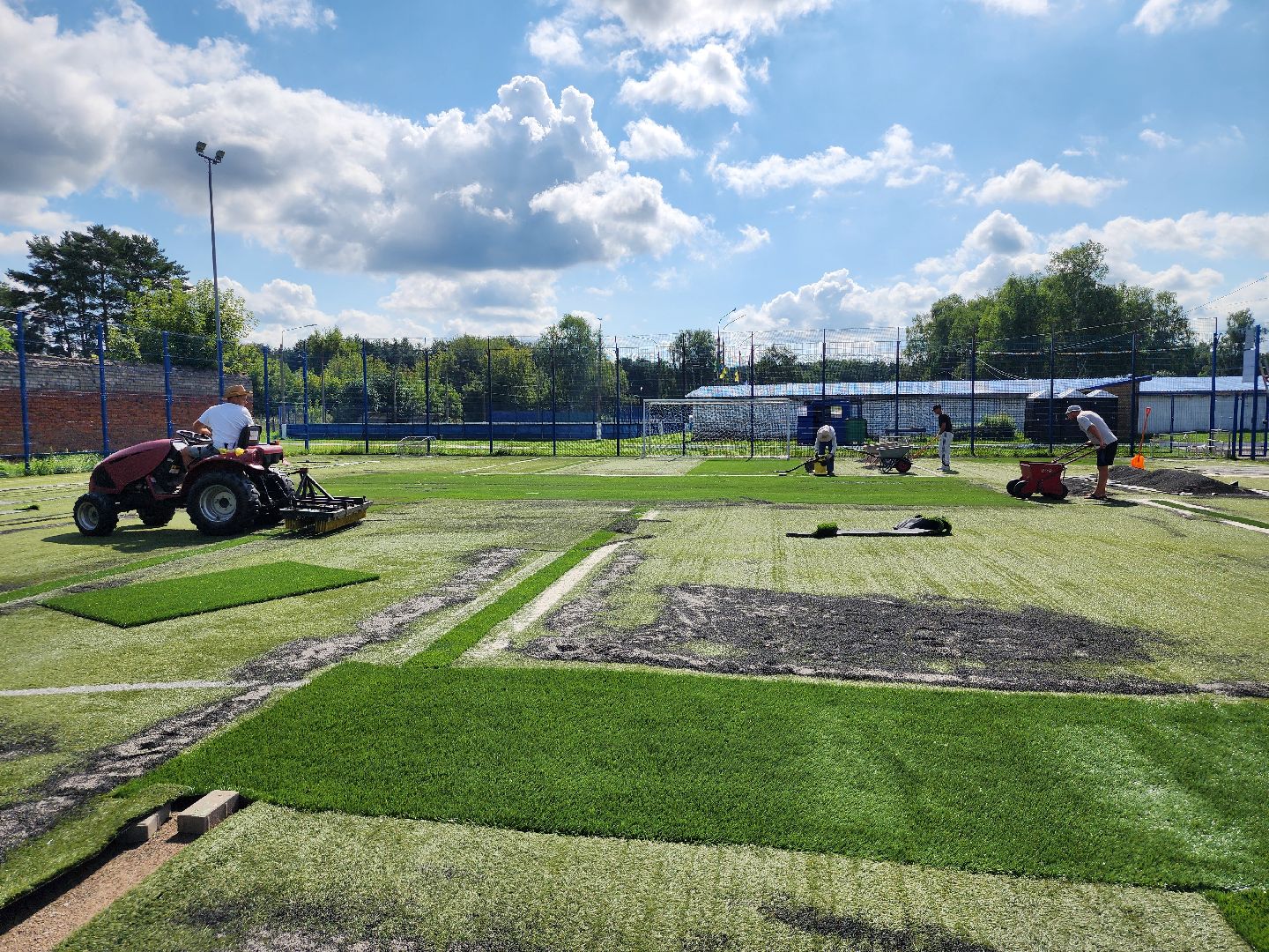 ремонт, футбольное поле, спорт, старая купавна, богородский городской округ,