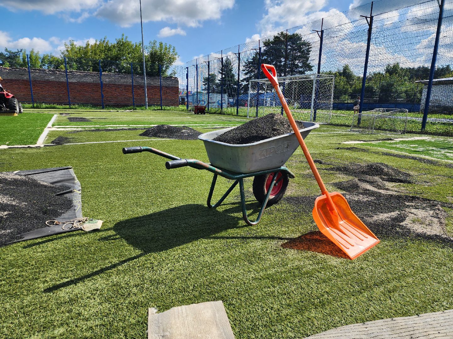 ремонт, футбольное поле, спорт, старая купавна, богородский городской округ,