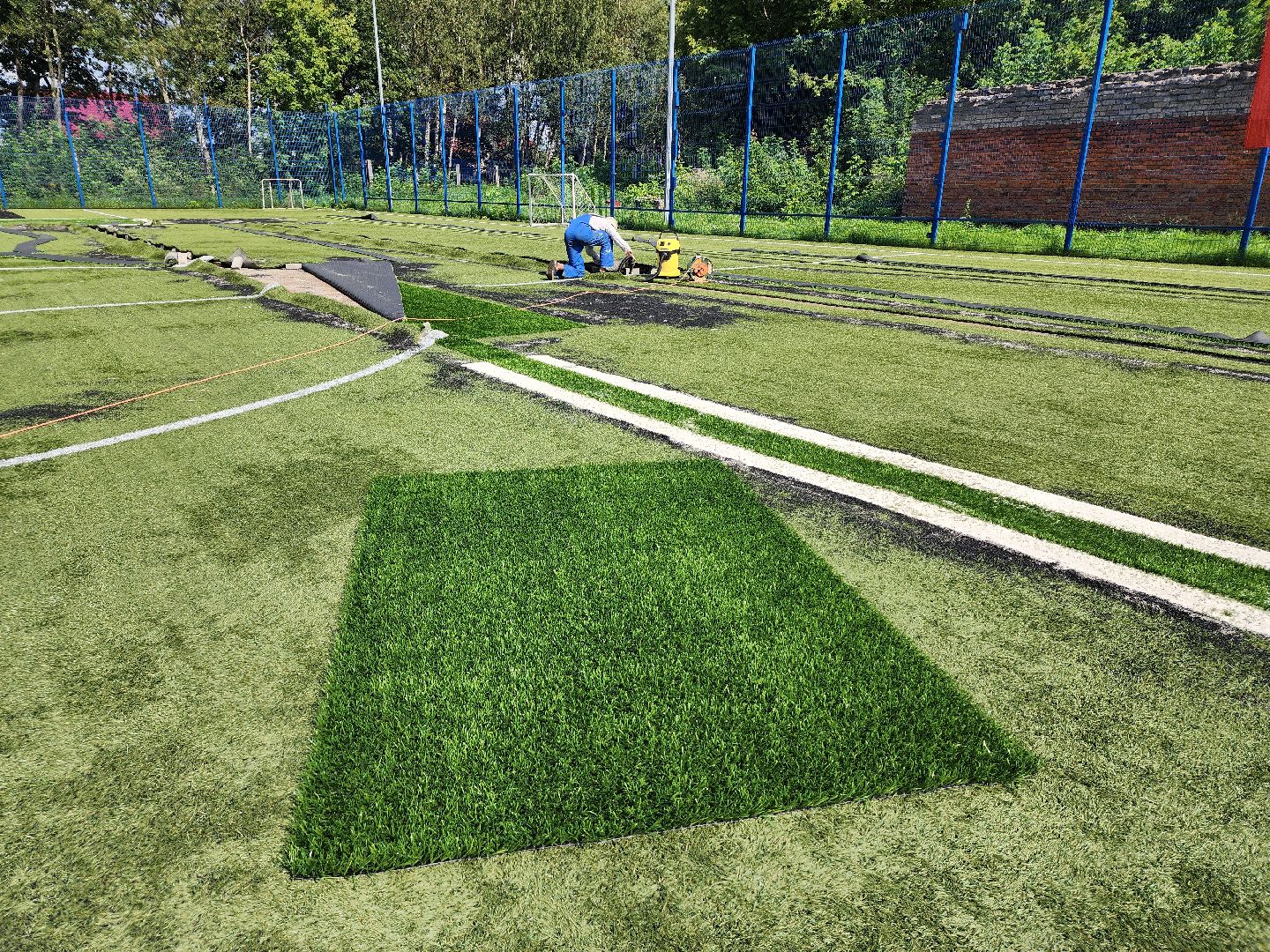ремонт, футбольное поле, спорт, старая купавна, богородский городской округ,