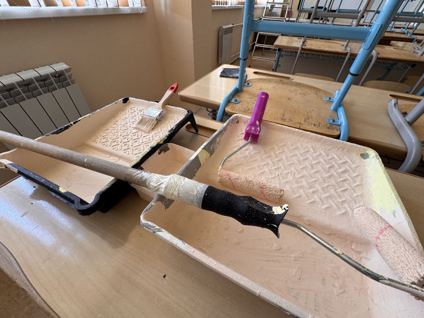 Подготовка к новому учебному году, Ремонт школы, Лесногородская школа, Одинцово,