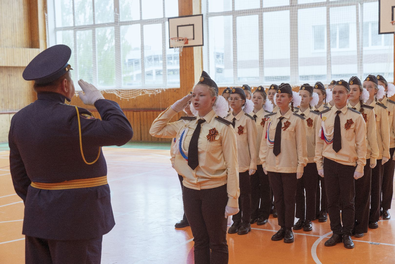 Смотр строя и песни, школа, Домодедово