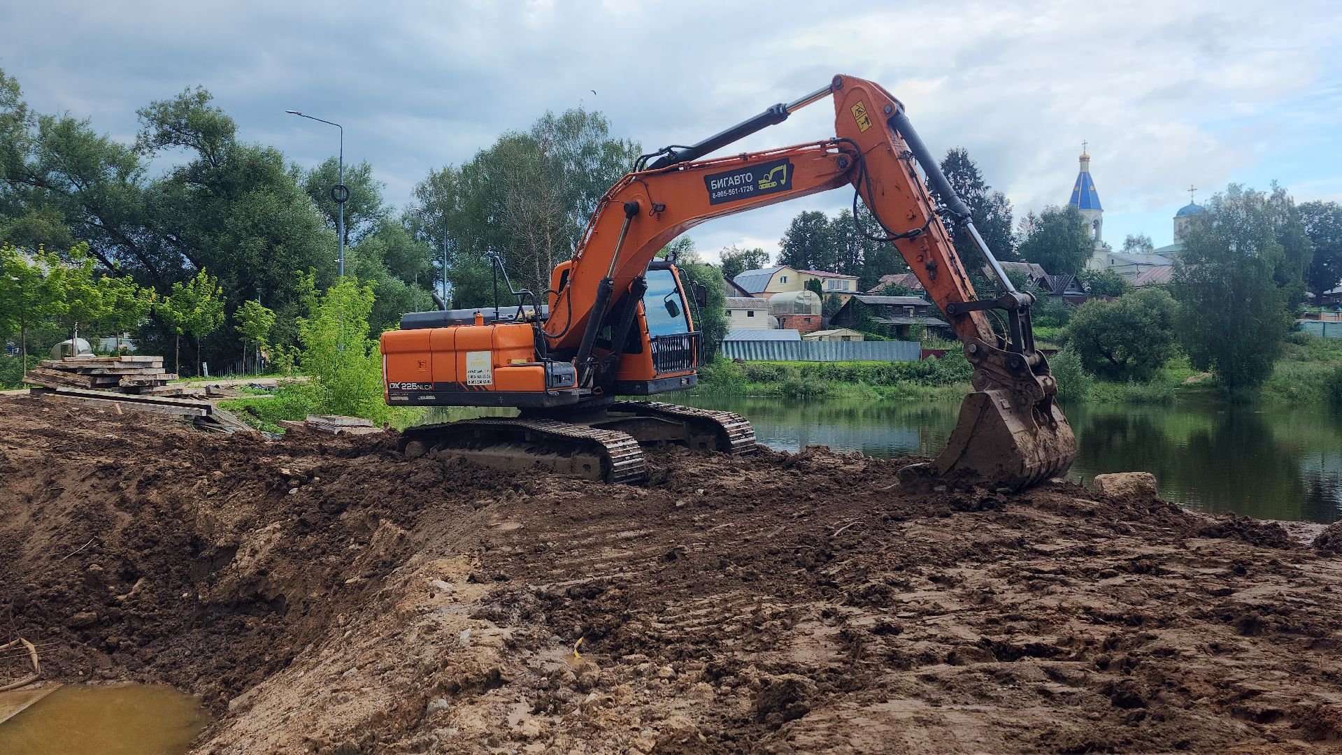 волоколамск, ремонт гидросооружения, плотина на реке городня,