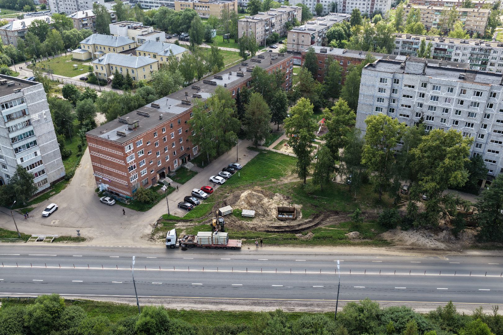 видео с коптера, ремонт коллектора,