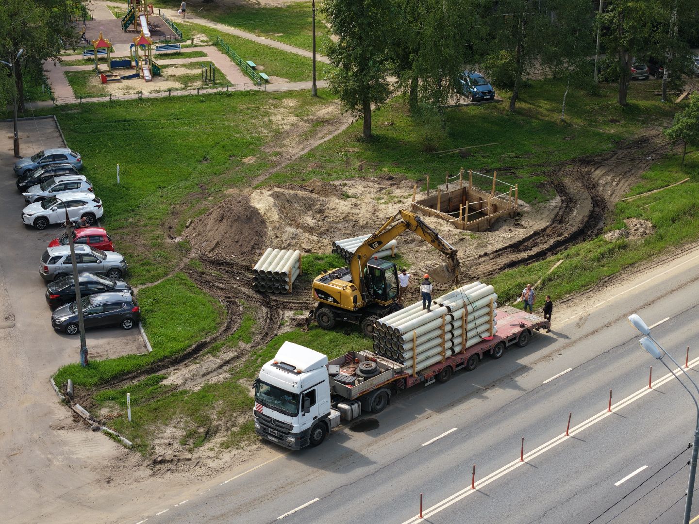 видео с коптера, ремонт коллектора,