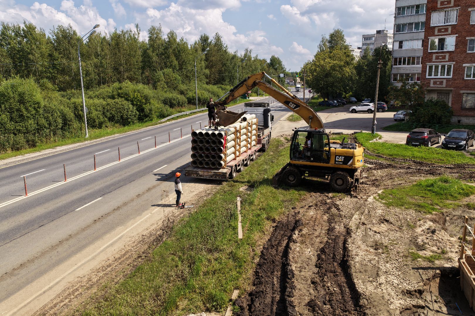 видео с коптера, ремонт коллектора,