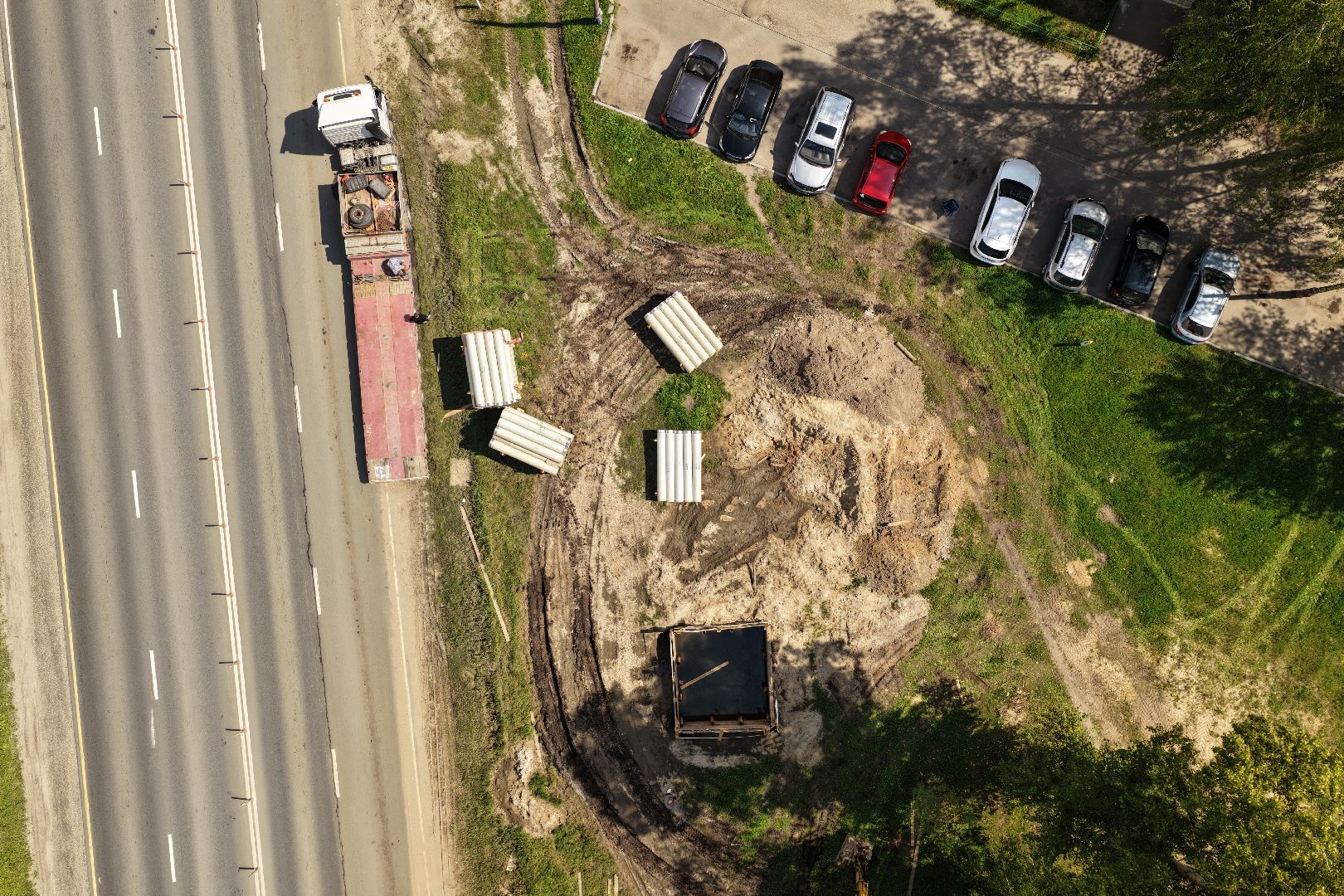 видео с коптера, ремонт коллектора,