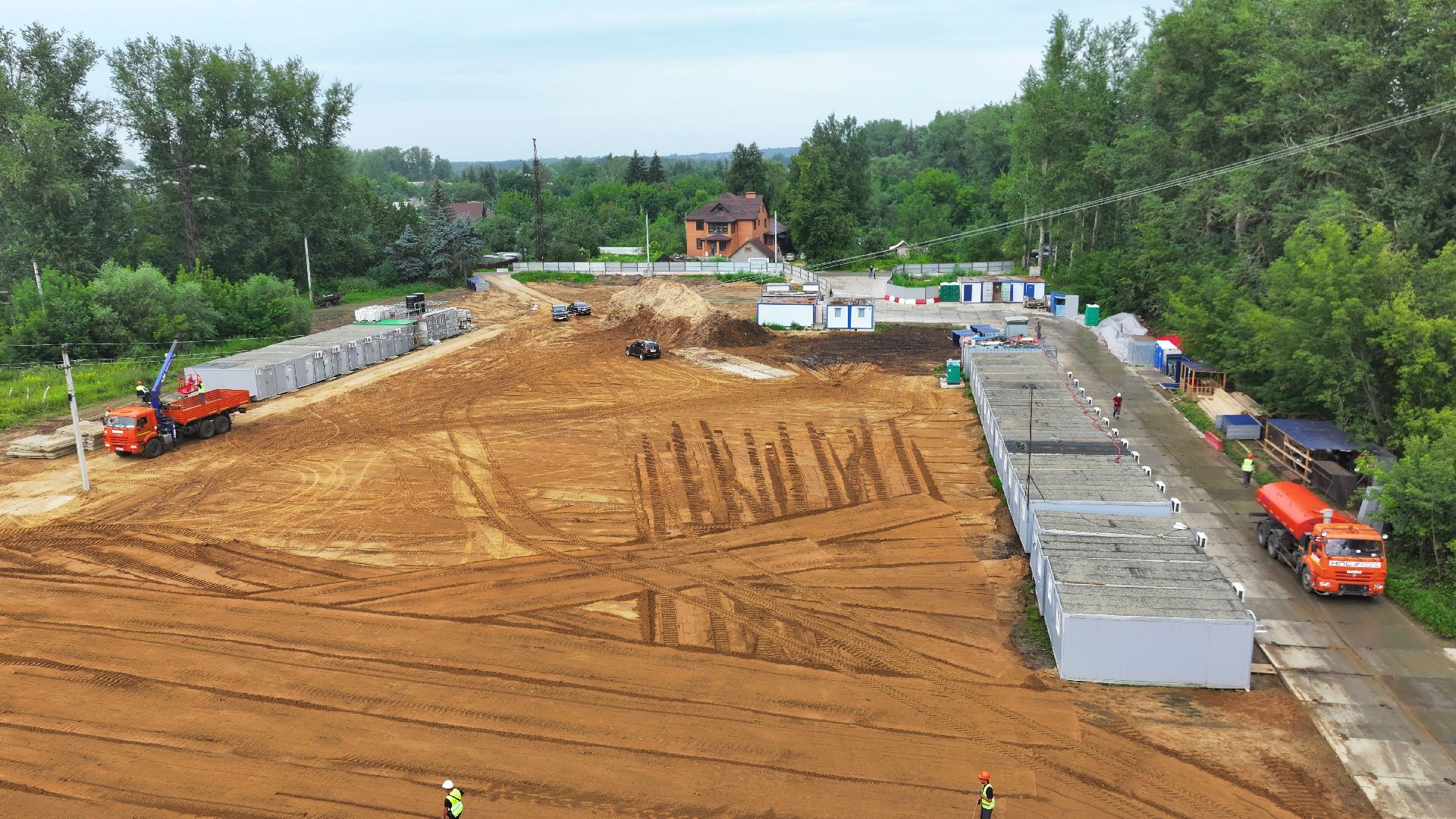 видео с коптера, новый мост в дмитрове, мост через канал имени москвы,