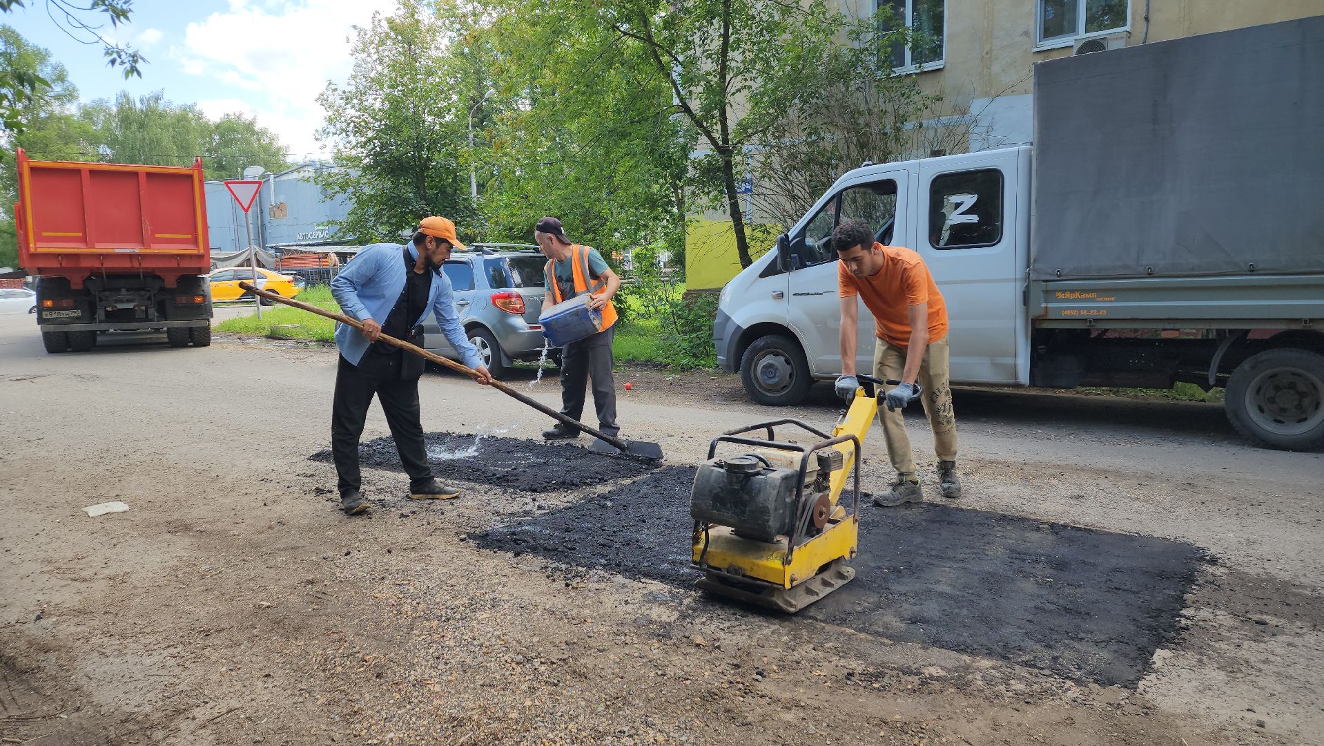 вертикалки, ивантеевка, проезд, ямочный ремонт, жители, ремонт асфальтового покрытия,благоустройство,