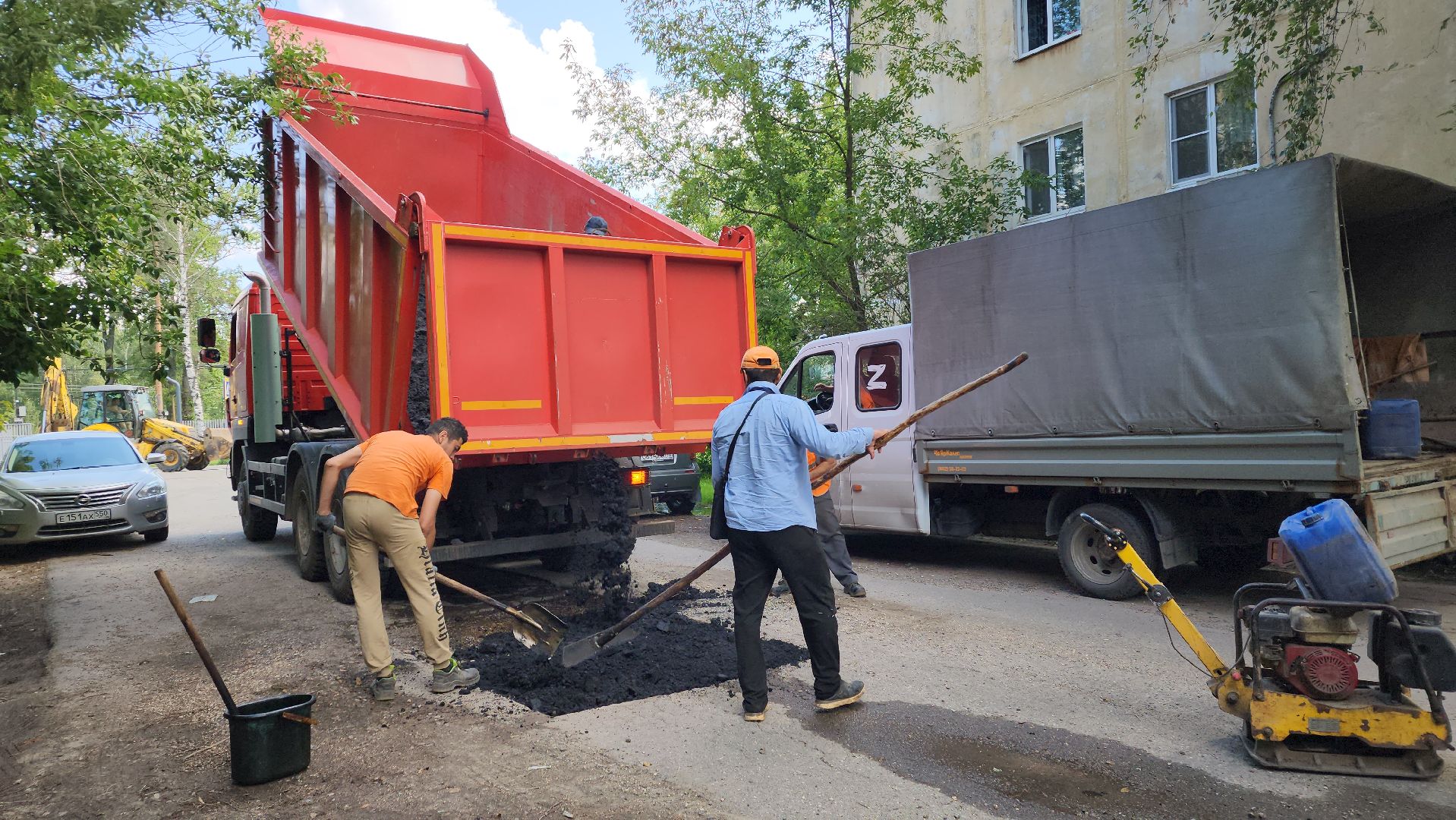 вертикалки, ивантеевка, проезд, ямочный ремонт, жители, ремонт асфальтового покрытия,благоустройство,
