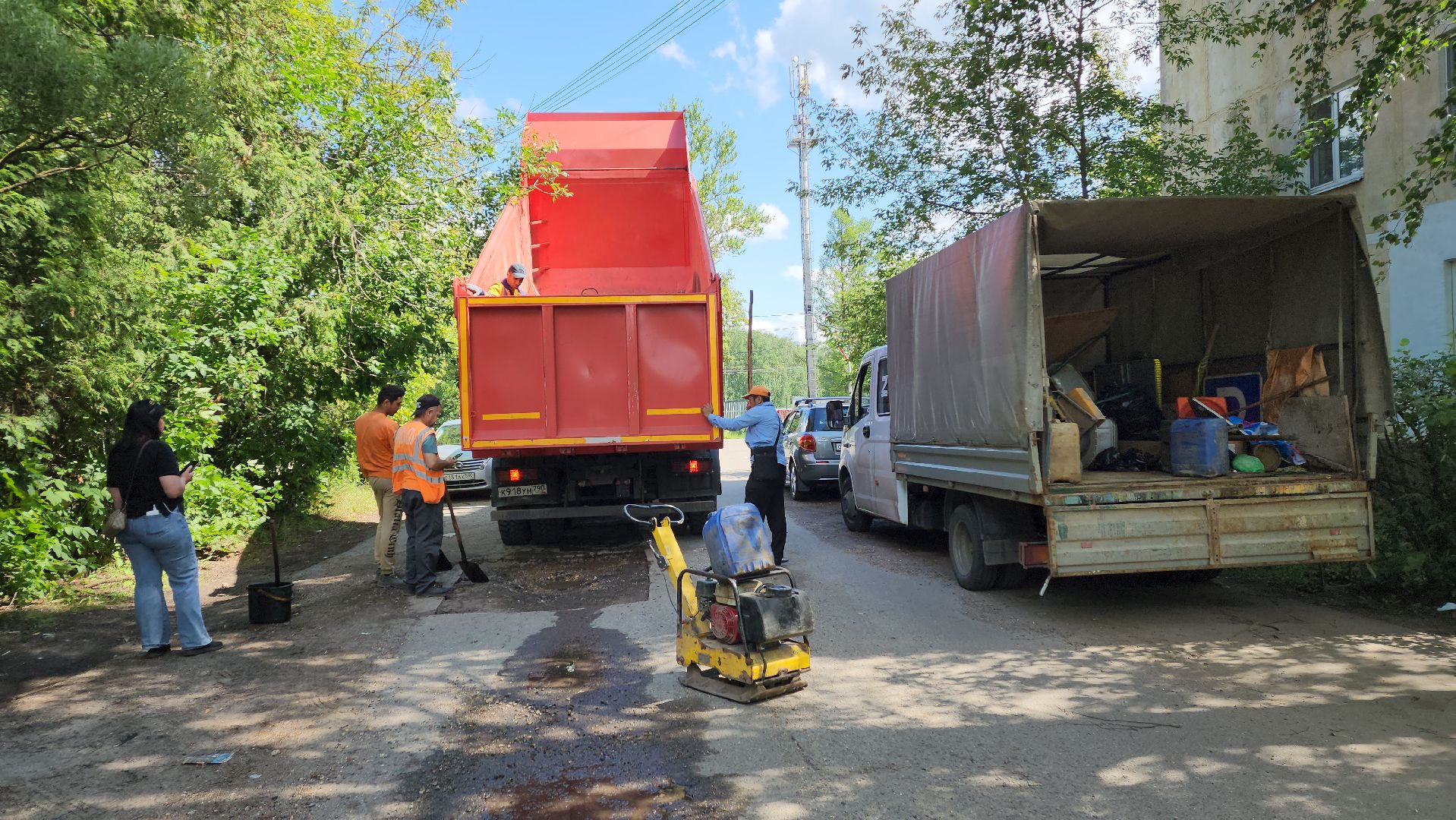 вертикалки, ивантеевка, проезд, ямочный ремонт, жители, ремонт асфальтового покрытия,благоустройство,