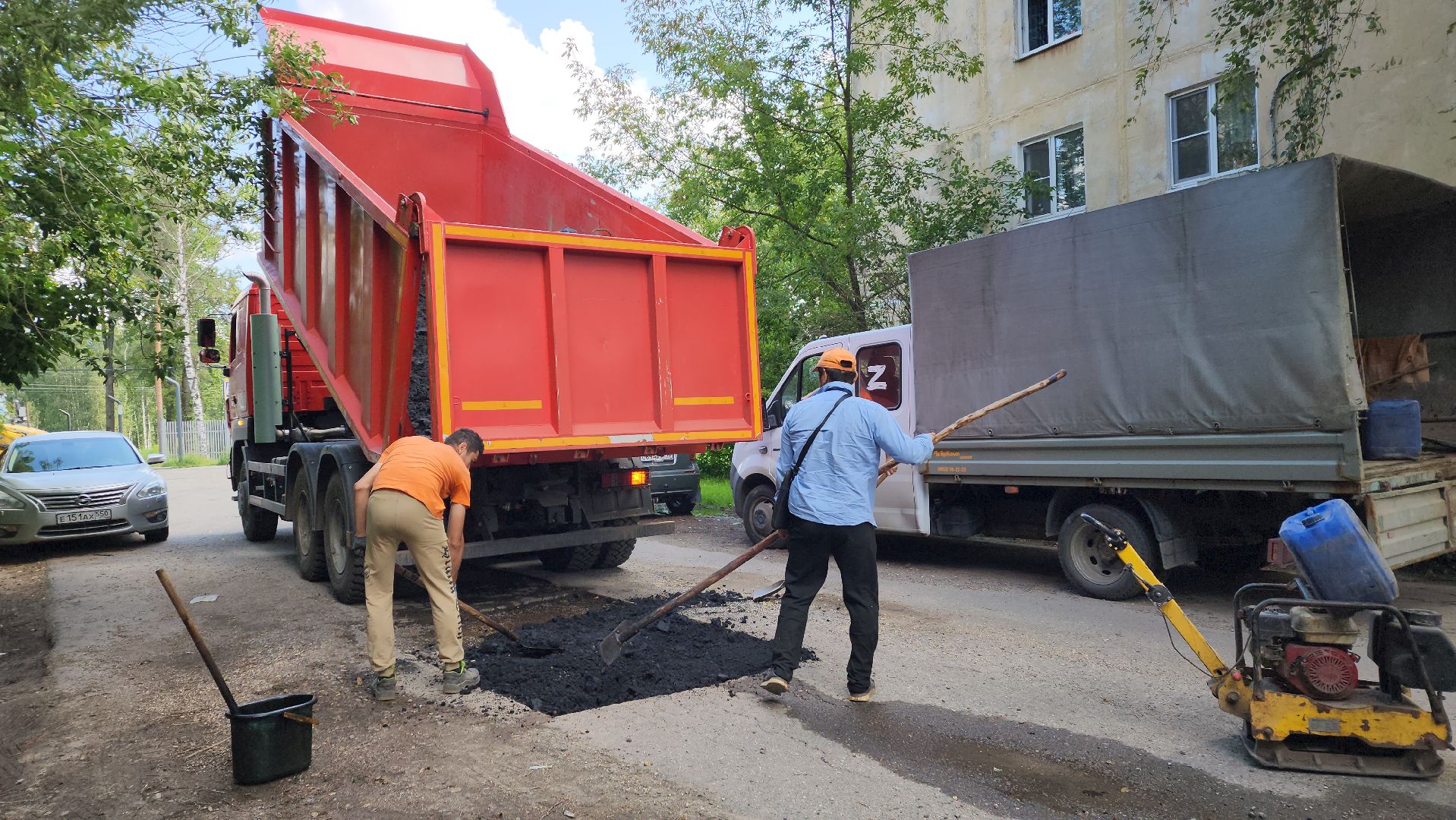 вертикалки, ивантеевка, проезд, ямочный ремонт, жители, ремонт асфальтового покрытия,благоустройство,