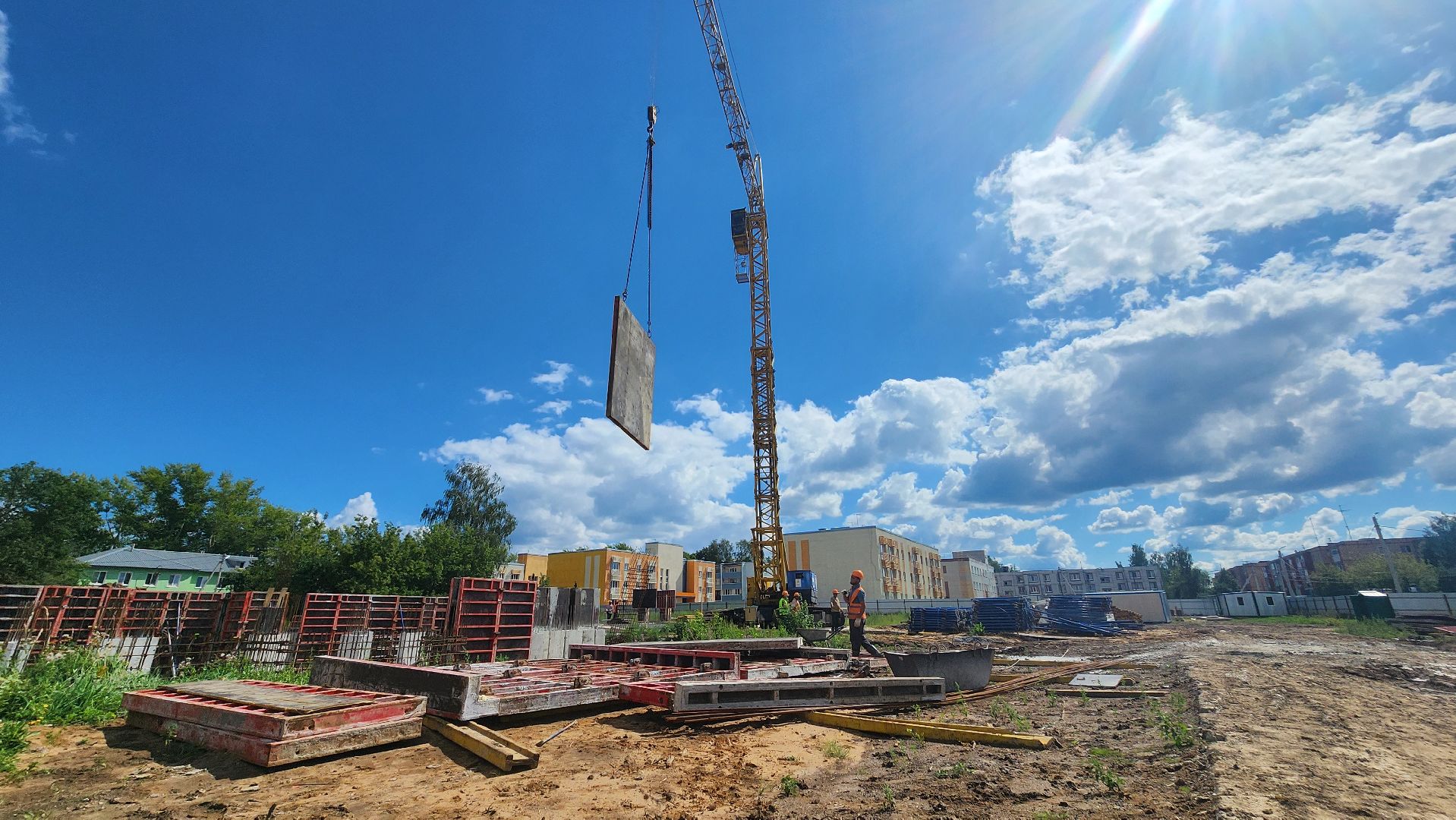 Зарайск, Строительство, Новый дом в Зарайске, Жилье для переселенцев,