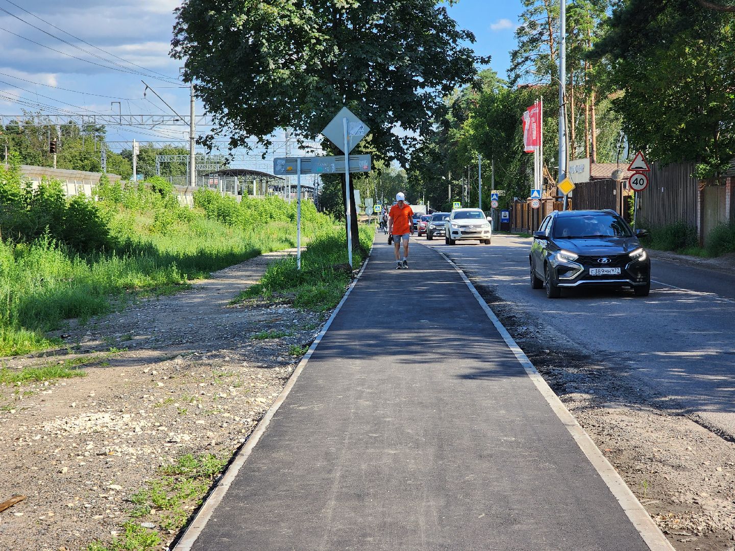 раменское, дороги, новый тротуар в поселке ильинский,
