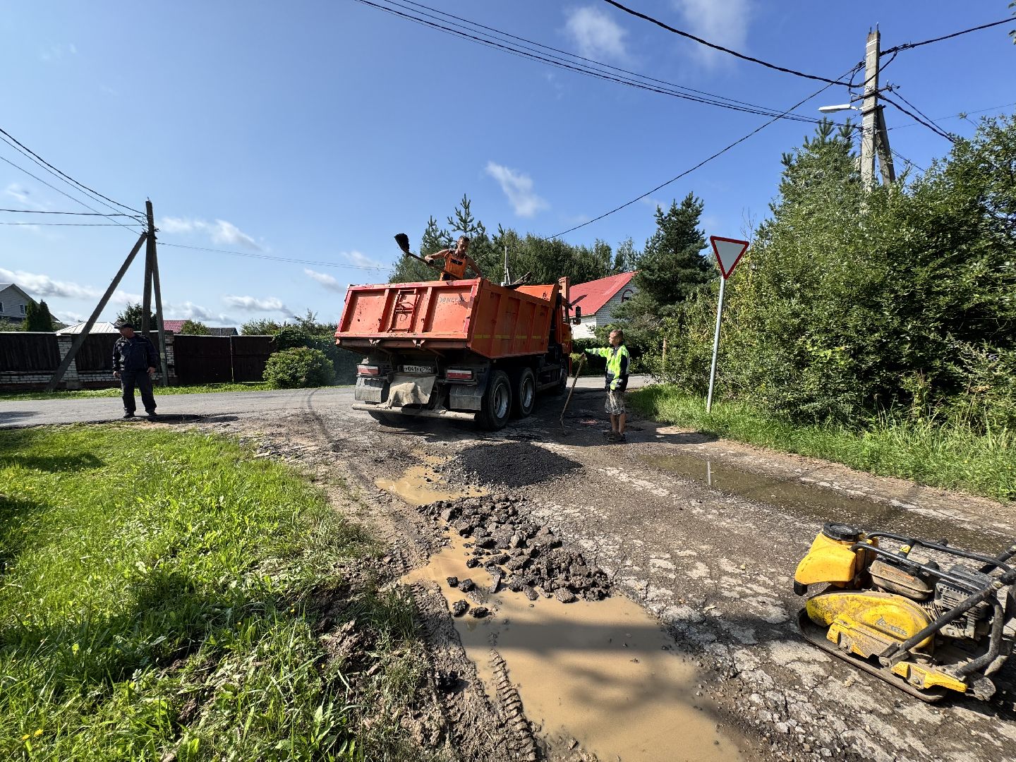 шаховская, ямочный ремонт, ямочный ремонт дорог, горячий асфальт,