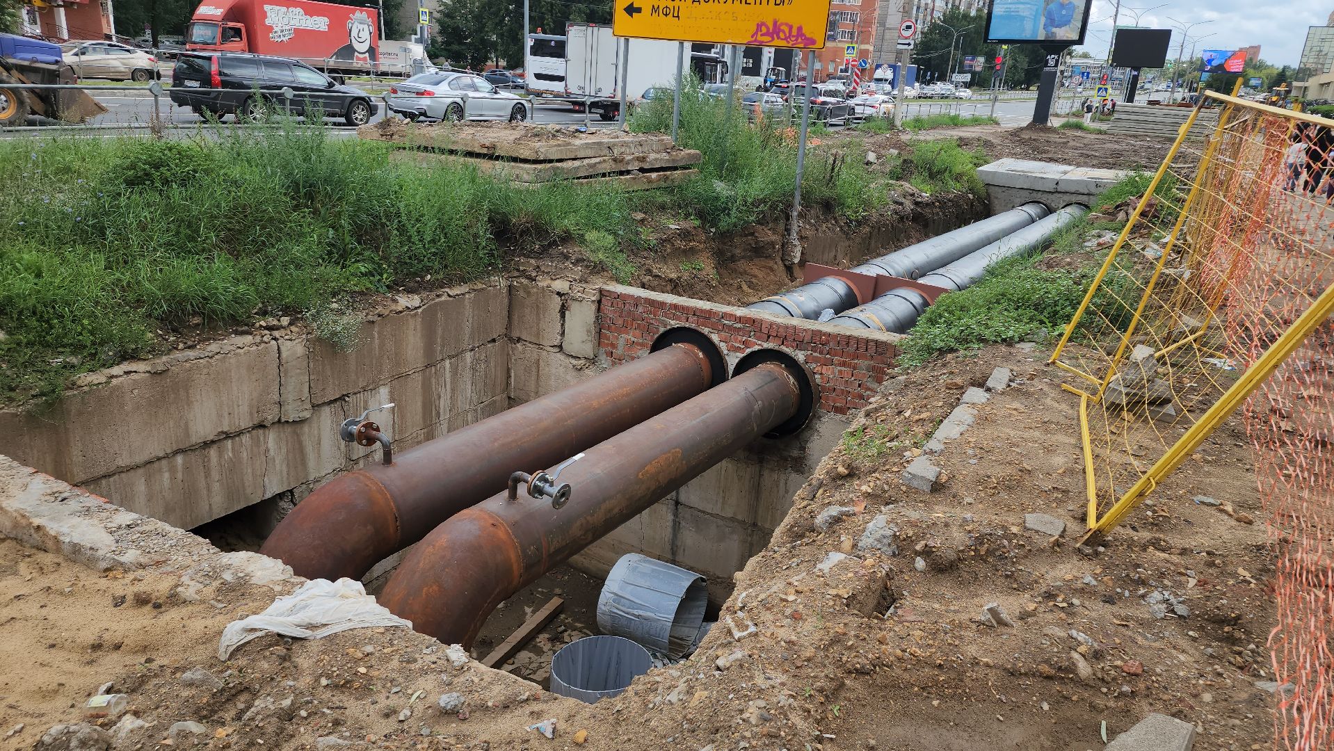 щёлково, замена труб, реконструкция трубопровода,