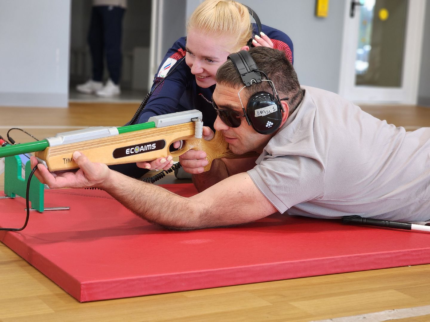 сергиев посад, сергиево-посадский городской округ,  центр мещерякова, биатлон для слепых, паралимпийский спорт, электронная винтовка, Тренировка для участников СВО, биатлонный комплекс, паралимпийский биатлон, реабилитация участников сво,