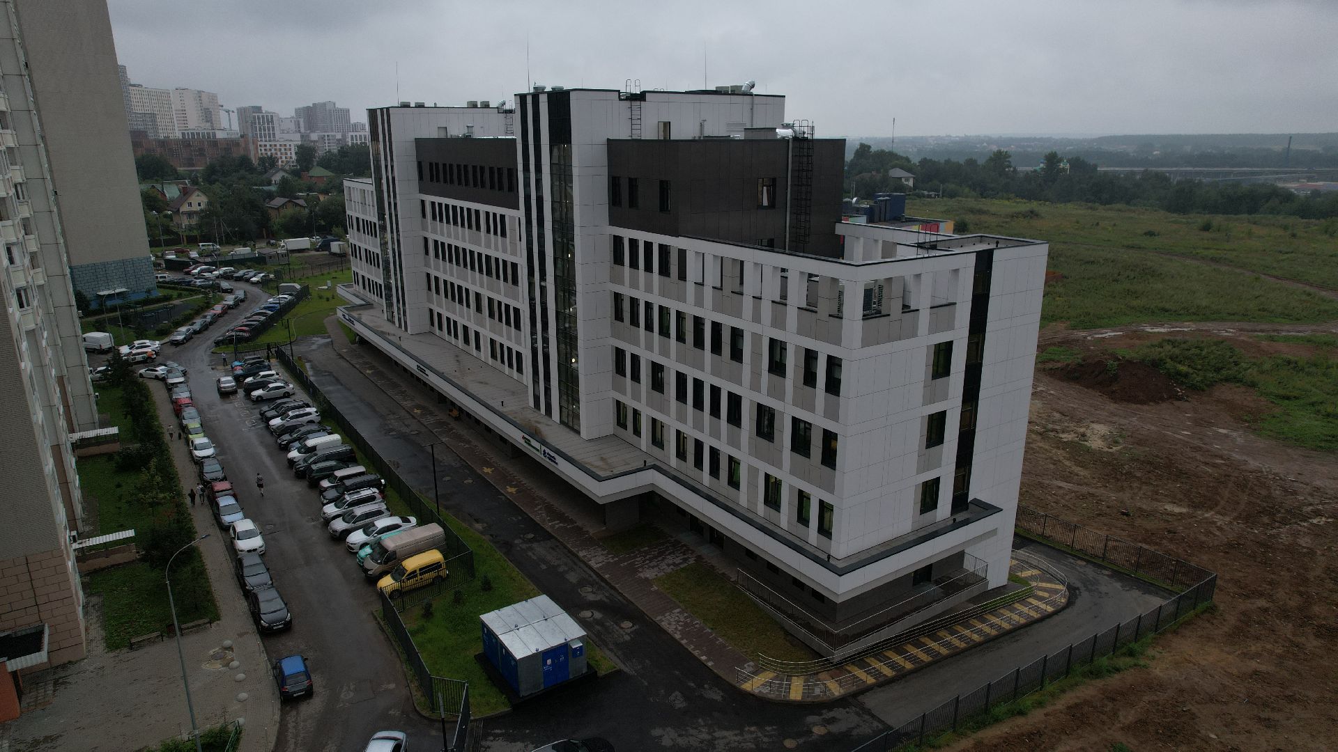 видео с коптера, поликлиника в видном, новая поликлиника, медицина видное,