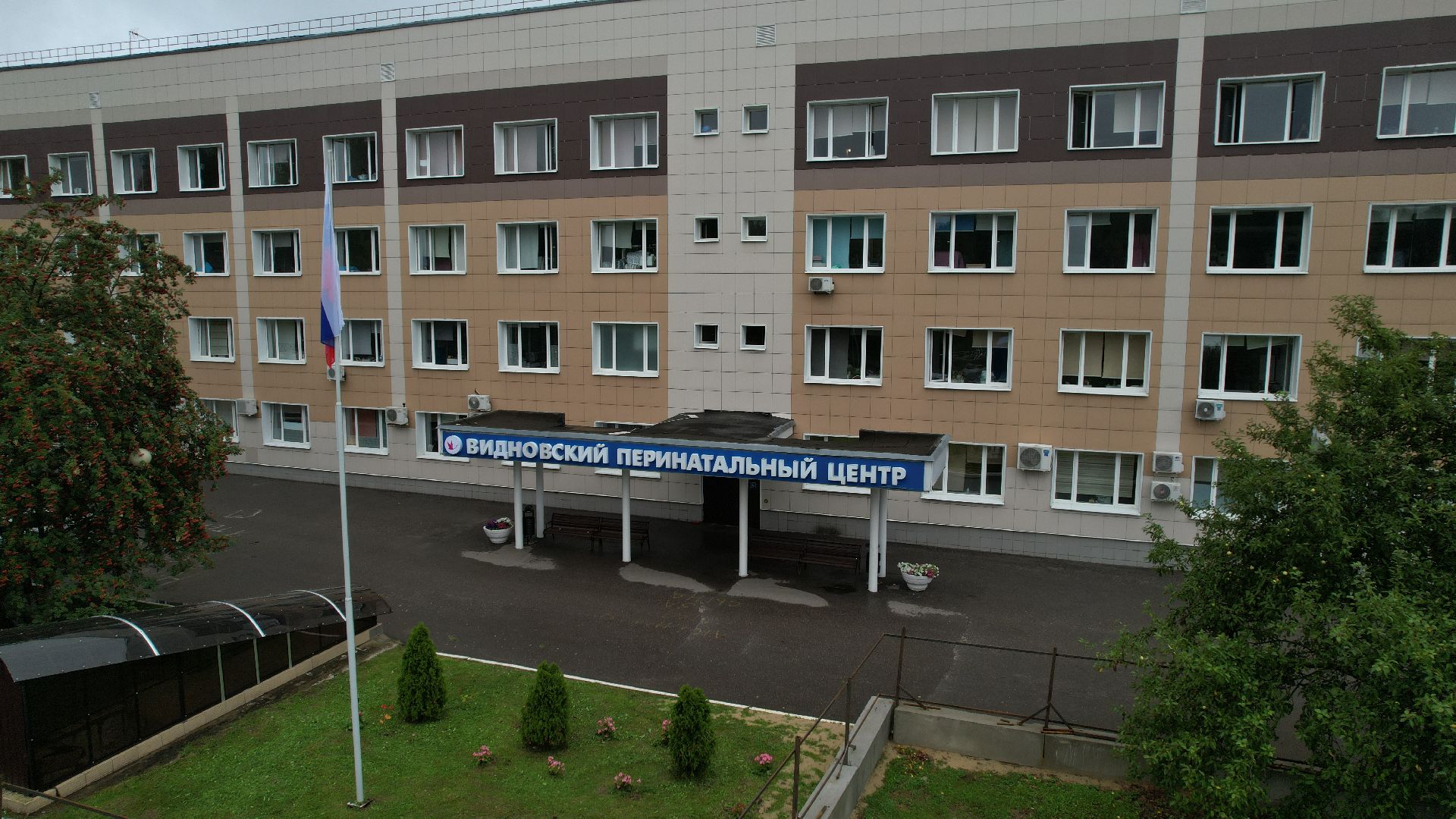 видео с коптера, перинатальный центр видное, новый корпус перинатального центра,