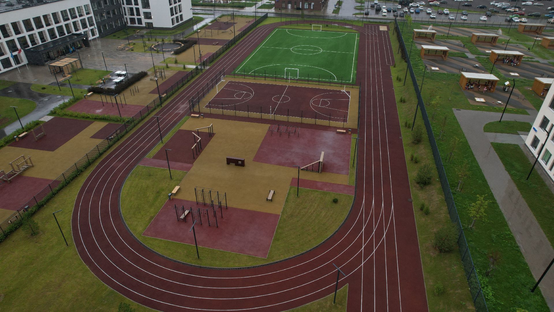 видео с коптера, школа в жк пригород лесное, новая школа в ленинском,